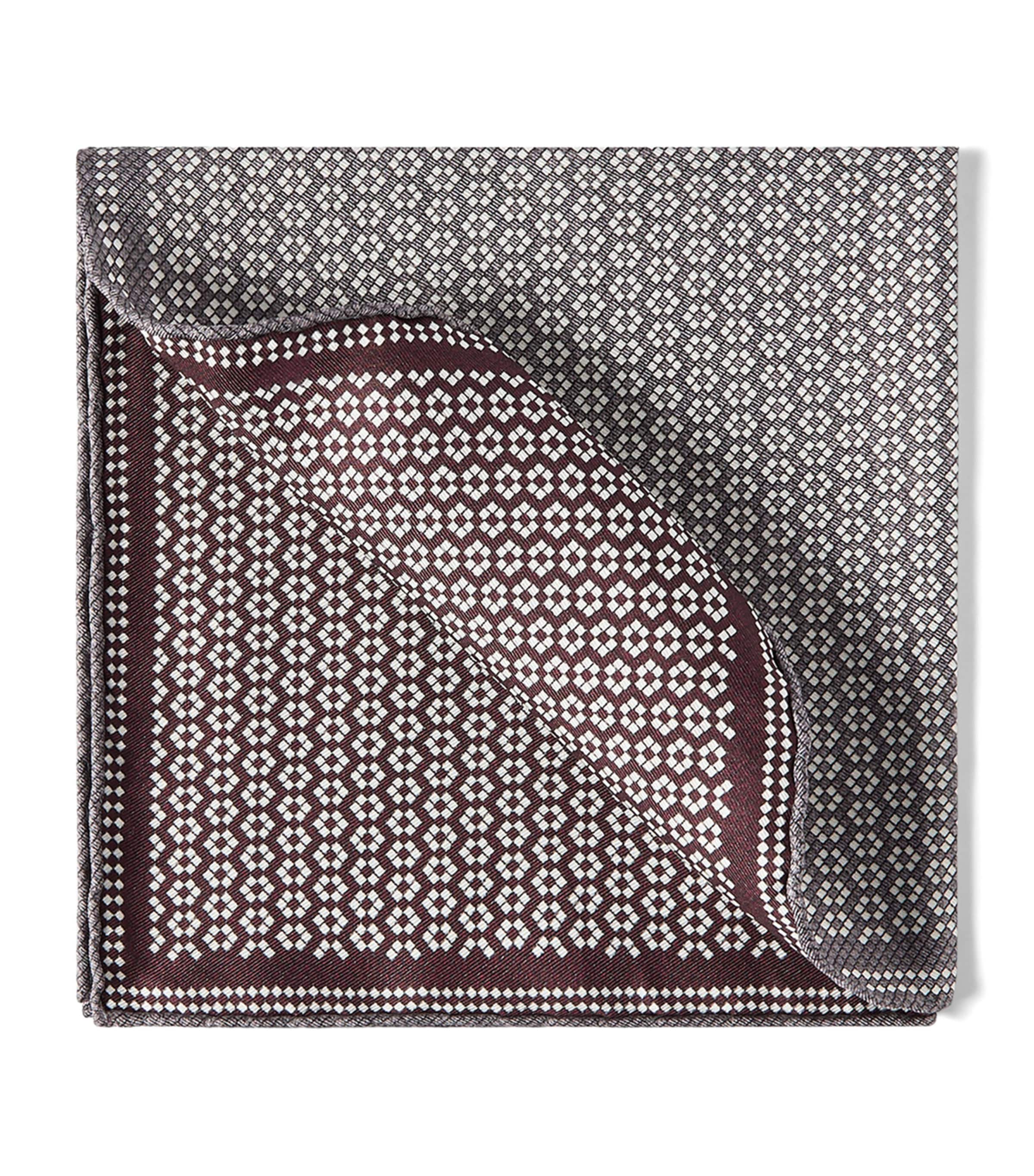 Brunello Cucinelli Silk Patterned Pocket Square