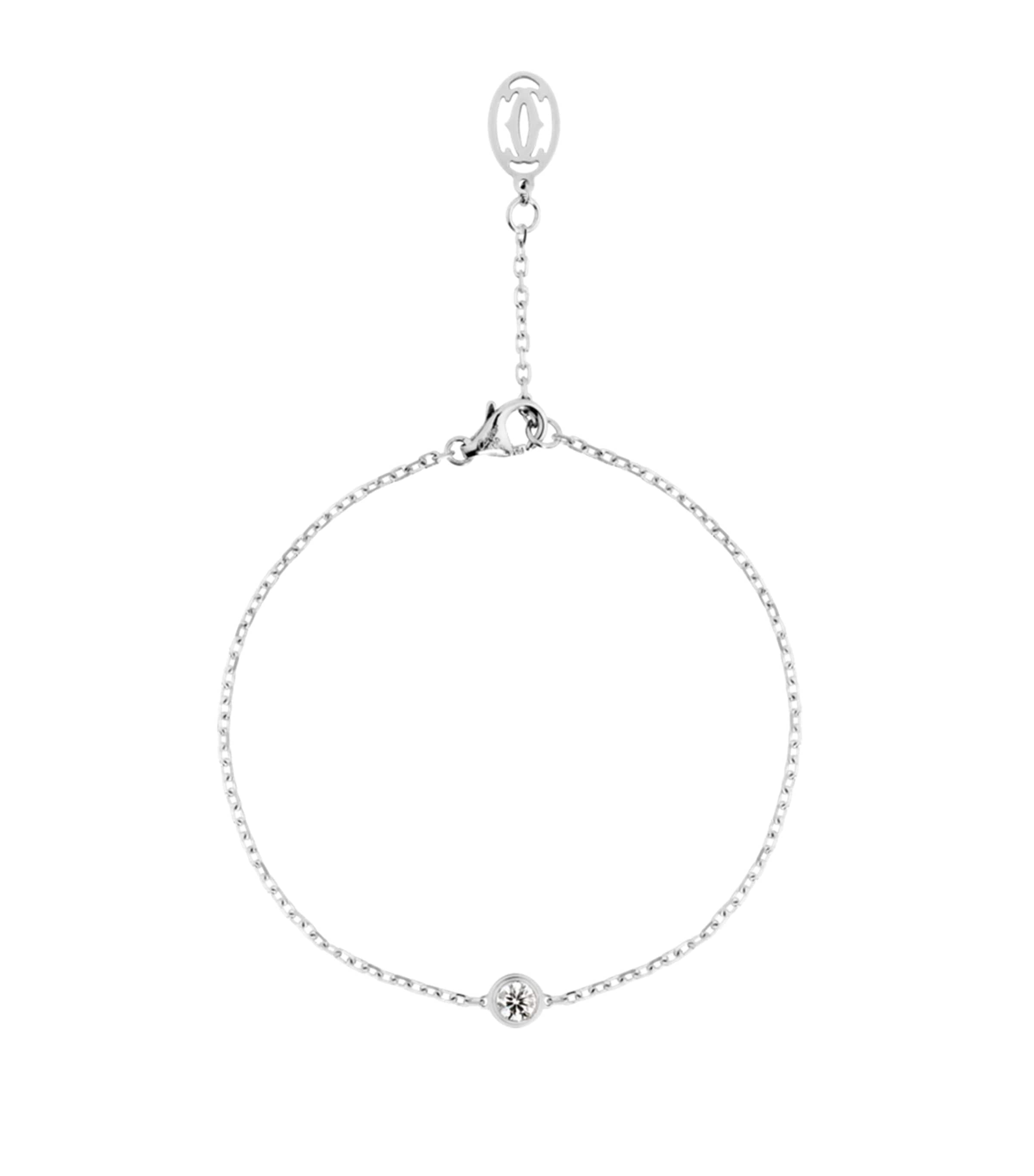 White Gold and Diamond Cartier d'Amour Bracelet