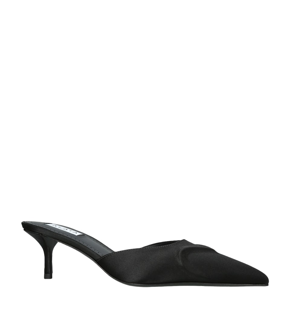 Satin Heeled Mules 55