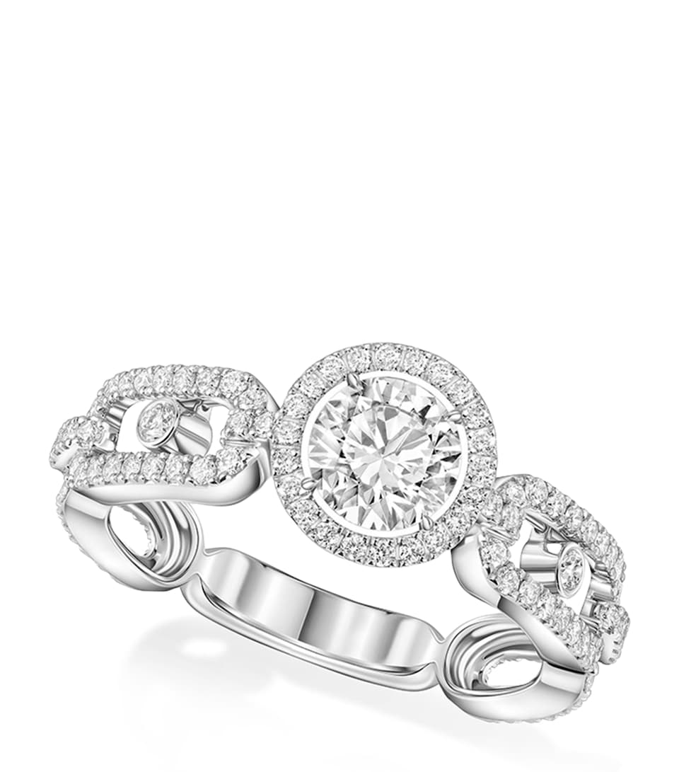 Messika Move Link White Gold and Diamond Ring (1.01ct) - Size 54 White Gold