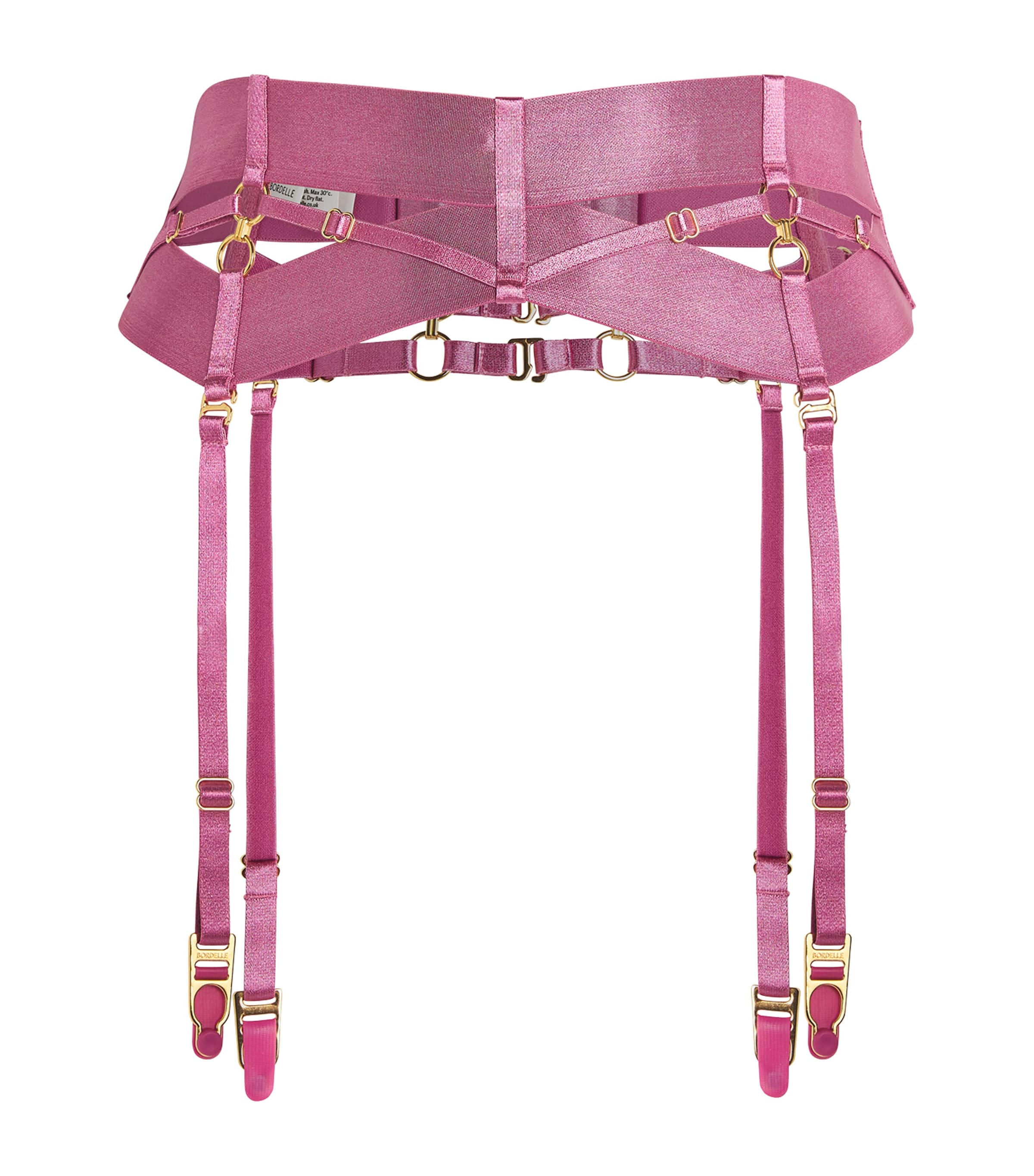 Bordelle Womens Zenna Suspender Belt Raspberry