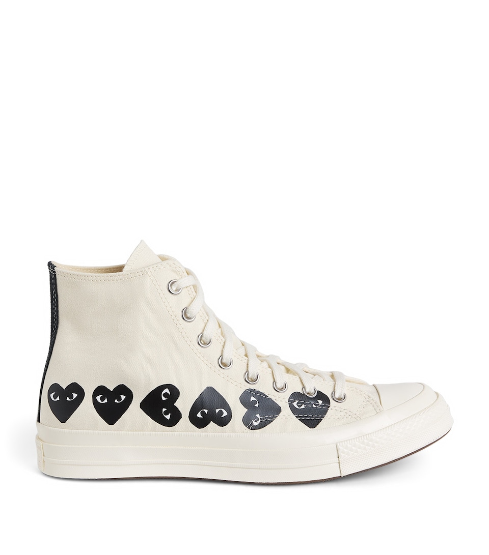 Comme Des Garçons Play x Converse Heart Chuck Taylor All Star '70 High-Top Sneakers Beige
