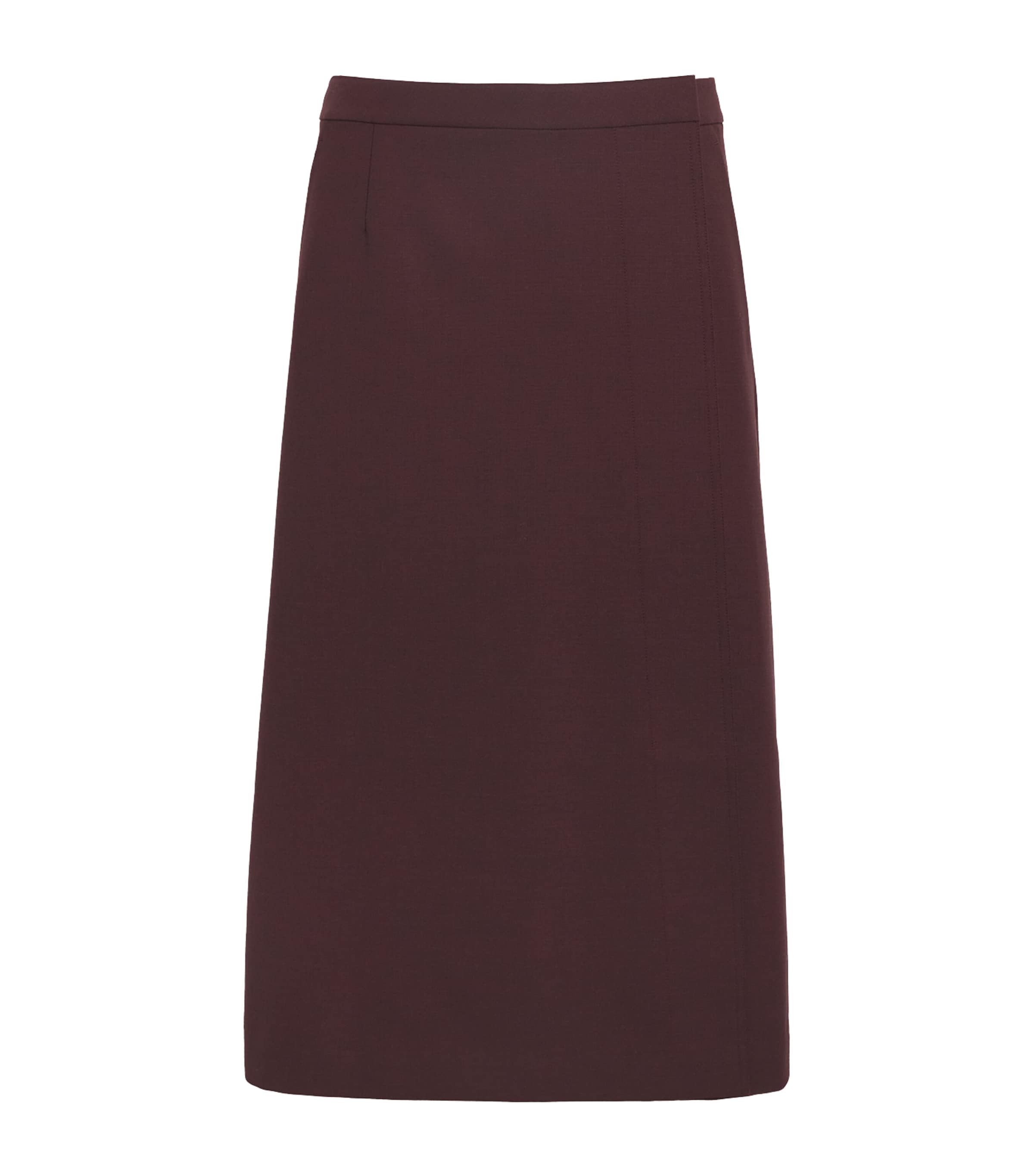 Lafayette 148 Womens Stretch-Wool Midi Skirt Beet Melange
