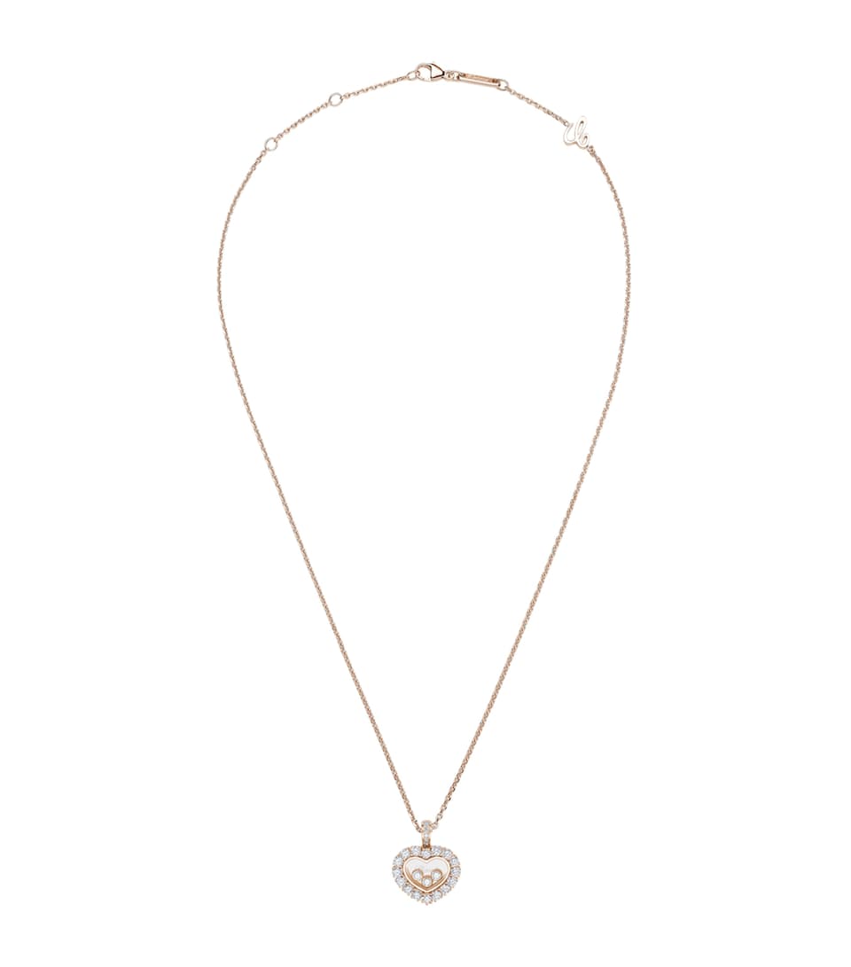 Rose Gold and Diamond Happy Diamonds Icons Joaillerie Pendant Necklace