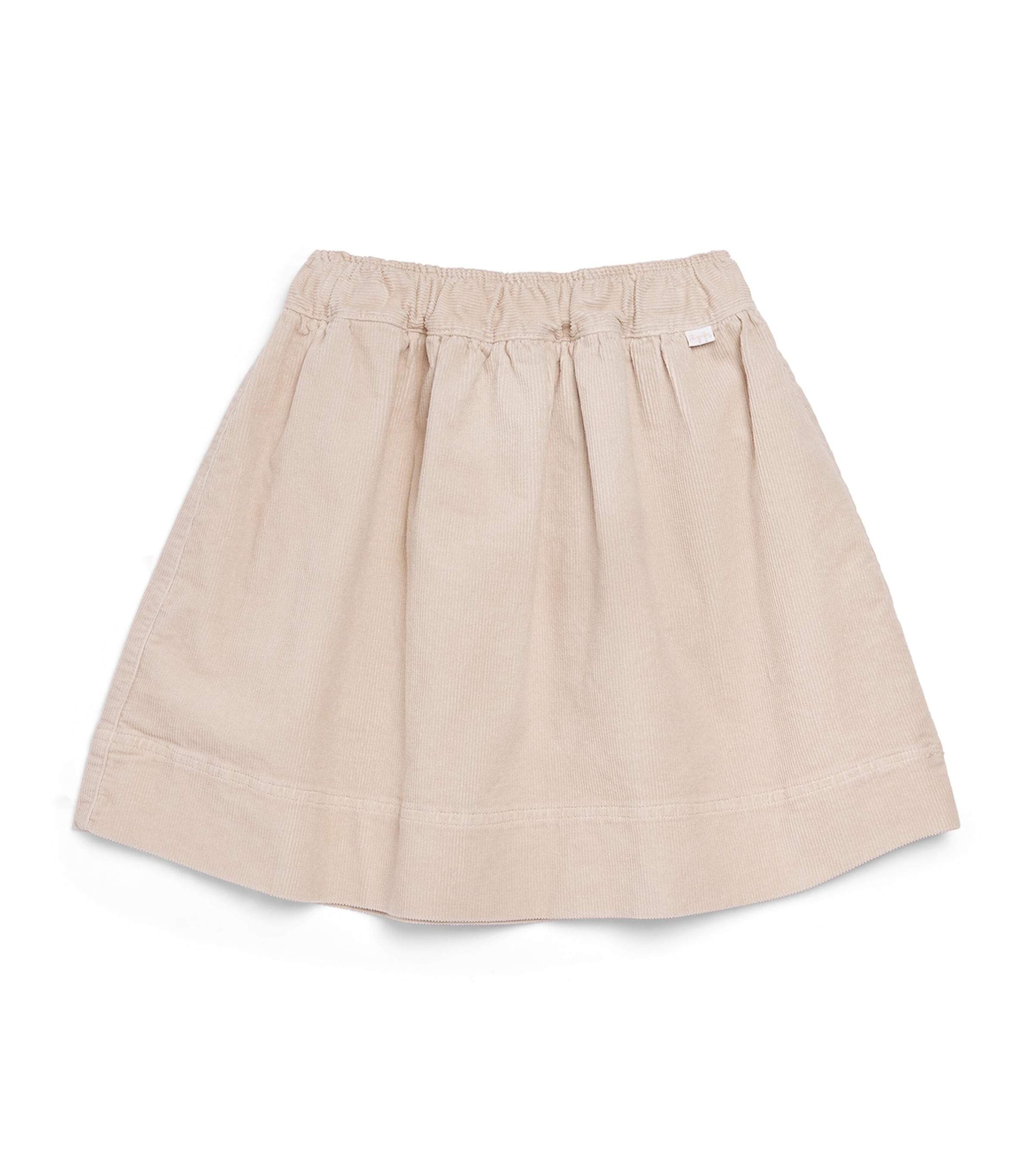 Il Gufo Corduroy Pleated Skirt (6 Months - 6 Years) Sesame