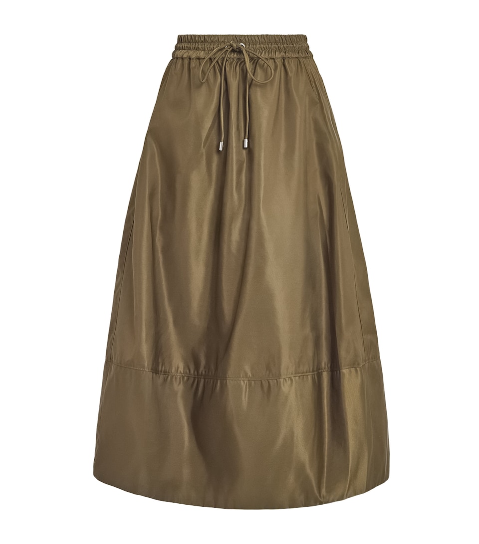 Cinq A Sept Womens Sirani Balloon Midi Skirt Dark Olive