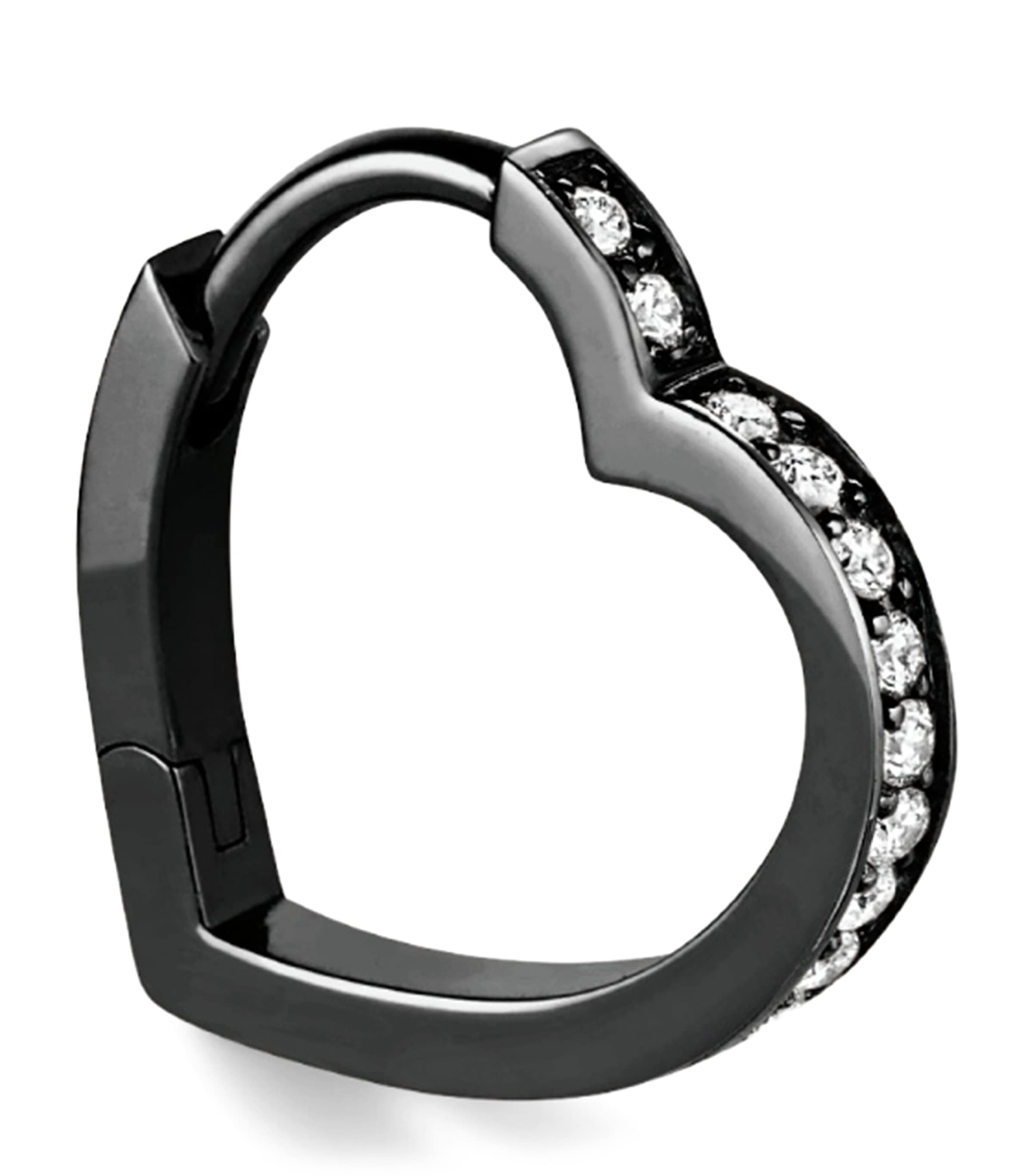 Repossi Black Gold and Diamond Antifer Single Huggie Earring Black Gold