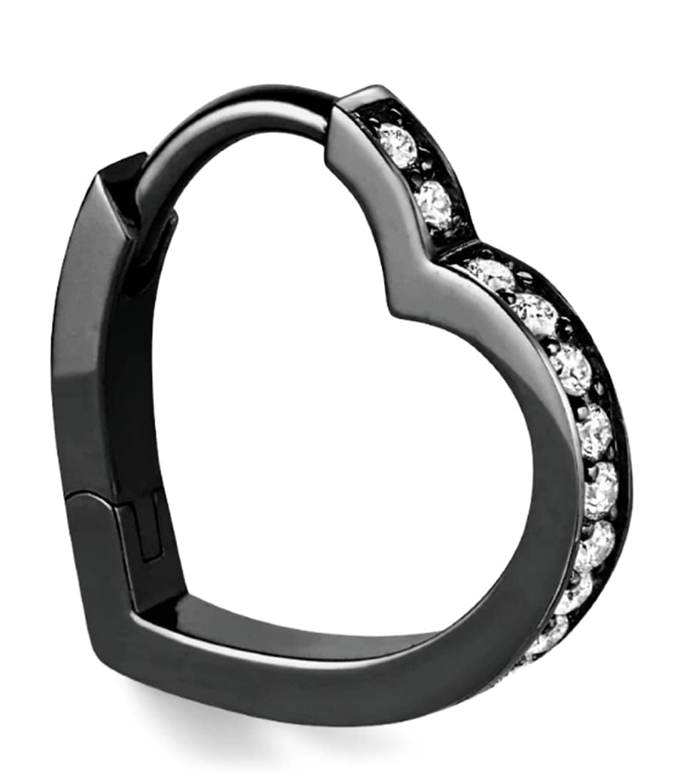 Repossi Black Gold and Diamond Antifer Single Huggie Earring Black Gold