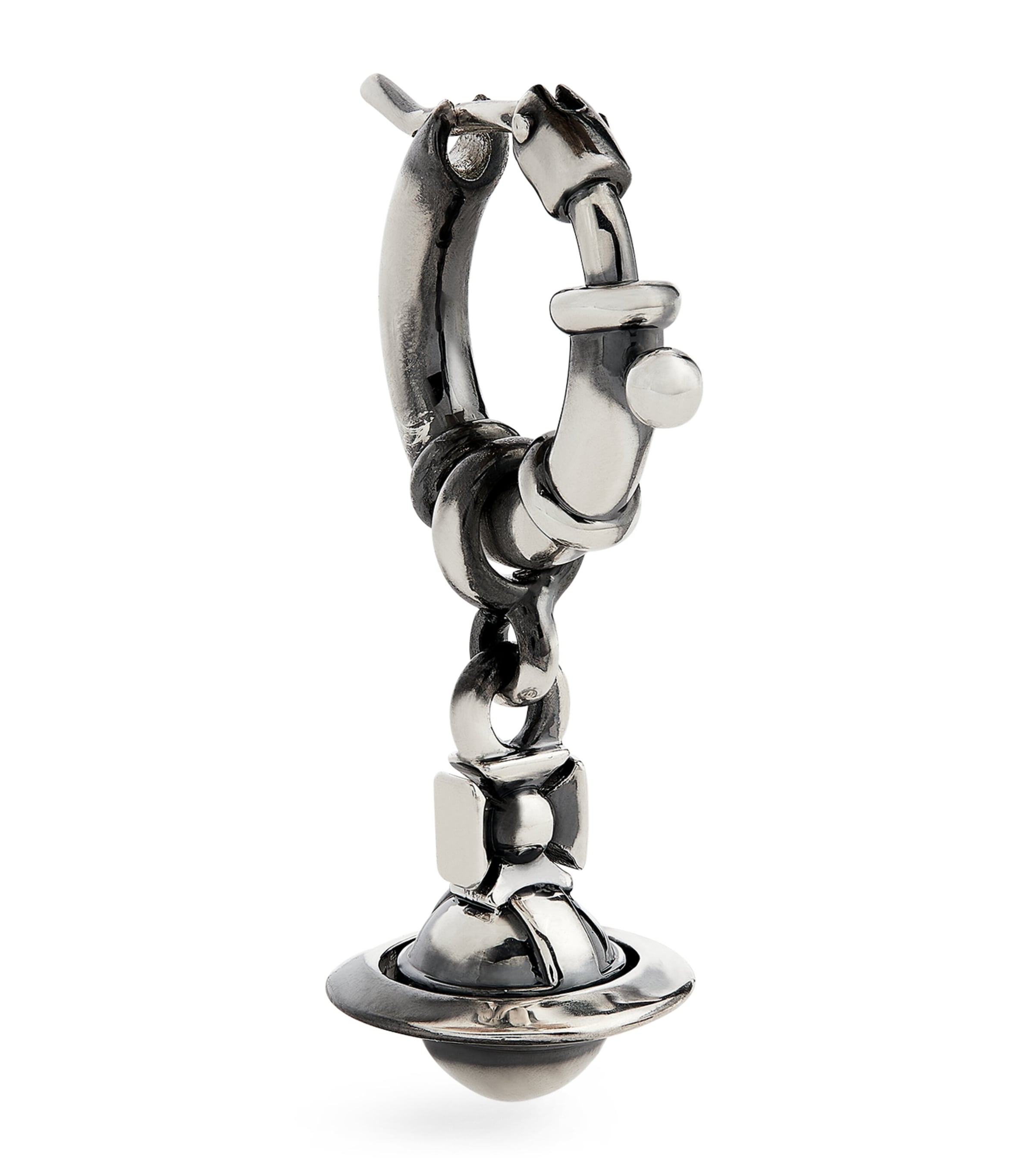 Vivienne Westwood Pauliana Single Hoop Earring Oxi Silver