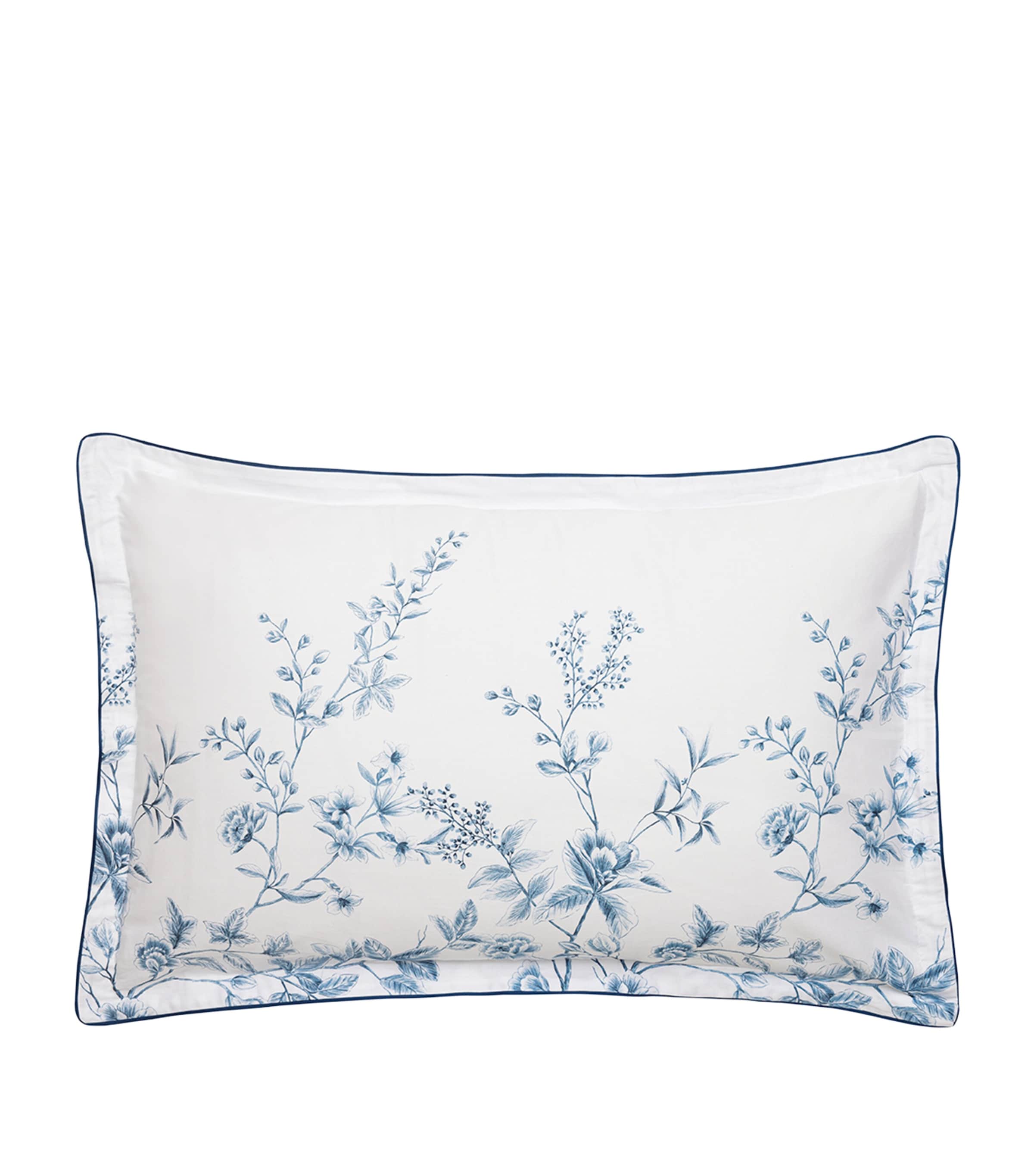 Alexandre Turpault Organic Cotton Amboise Pillowcase (50cm x 75cm) Medium Blue