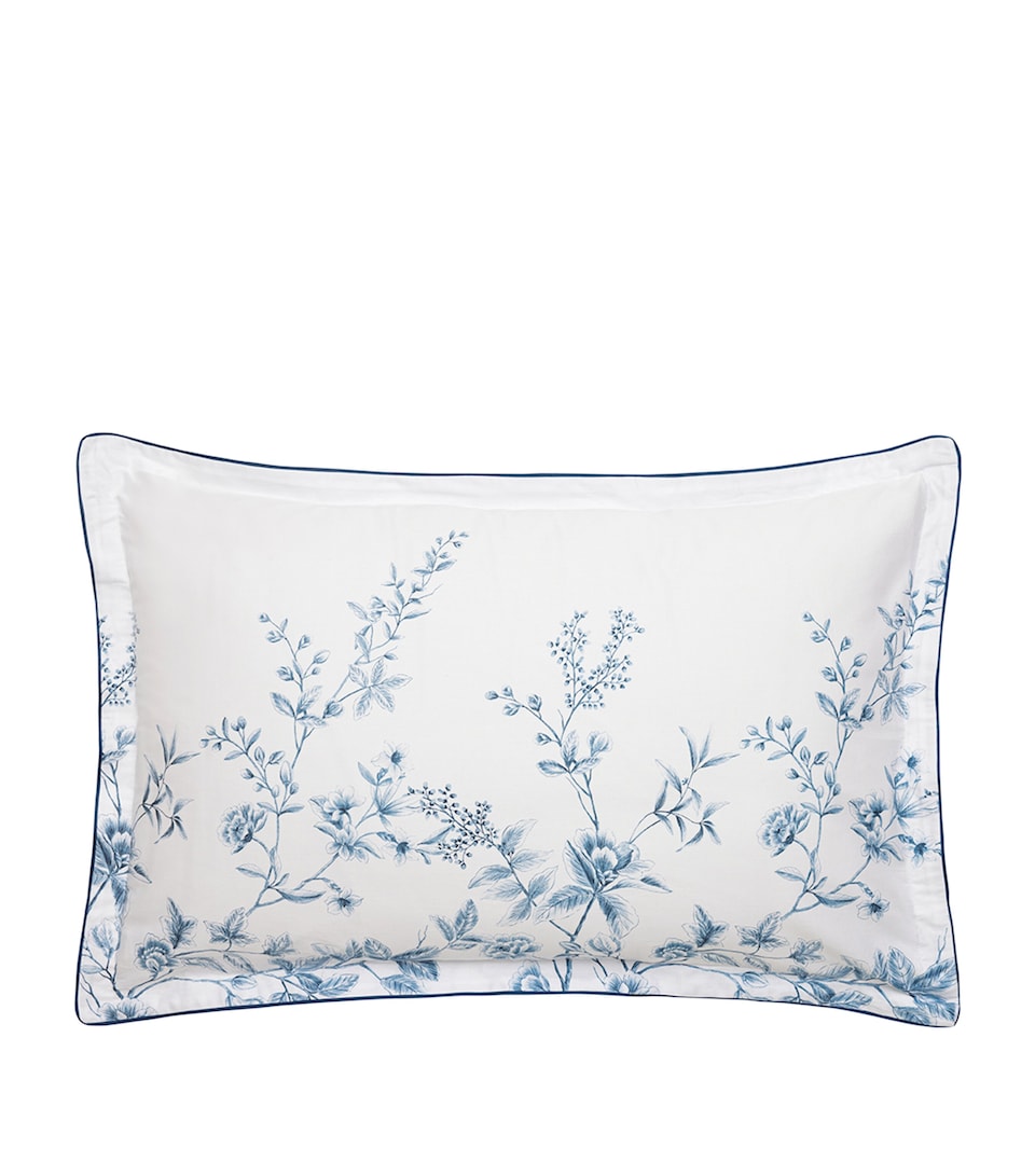 Alexandre Turpault Organic Cotton Amboise Pillowcase (50cm x 75cm) Medium Blue