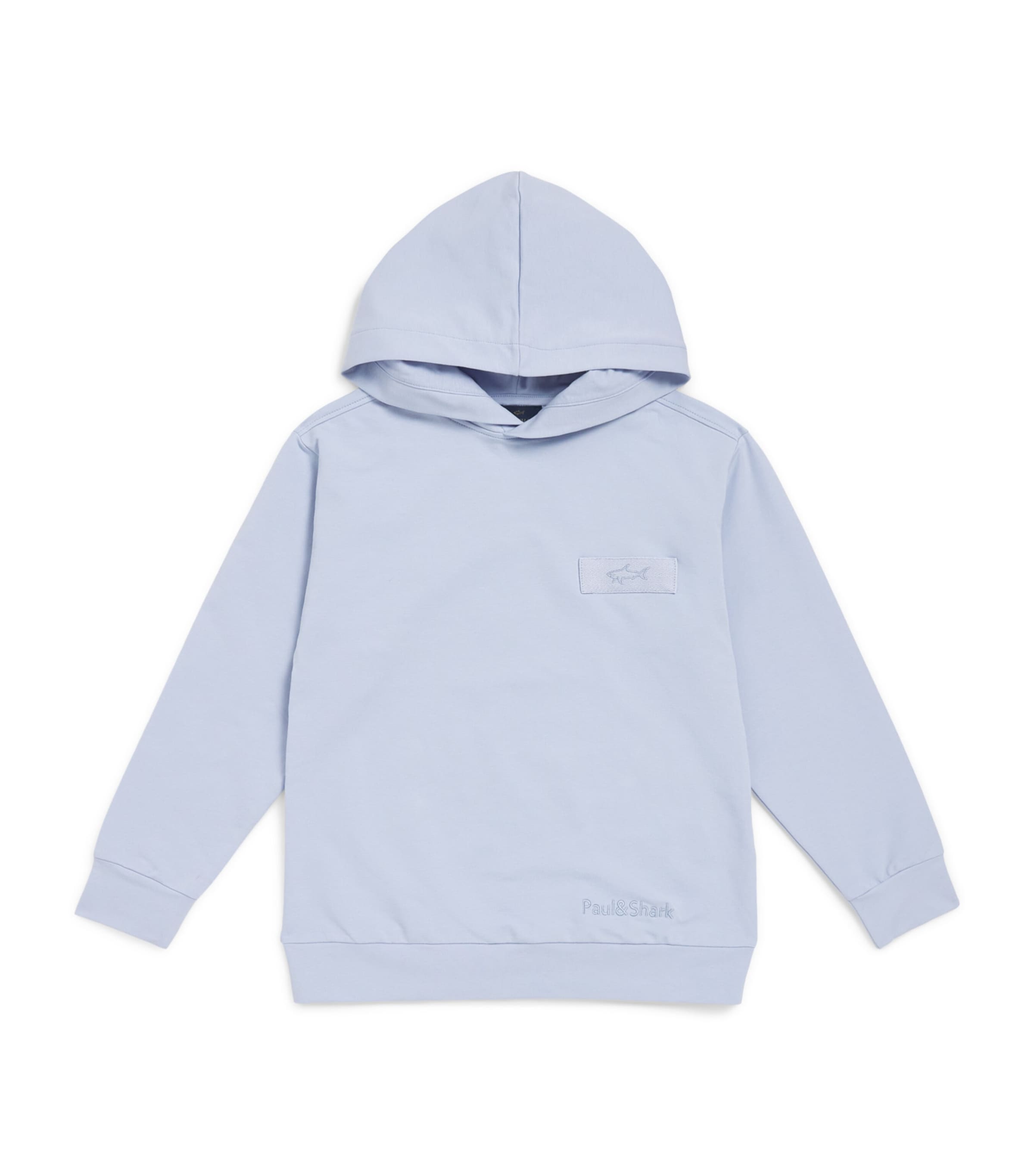 Paul & Shark Stretch-Cotton Logo Hoodie (8-14 Years) Light Sky Blue
