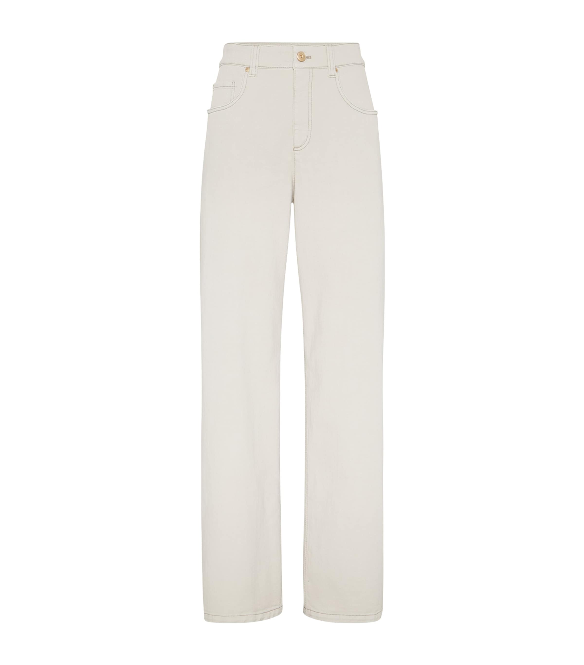 Brunello Cucinelli Womens Relaxed High-Waist Jeans