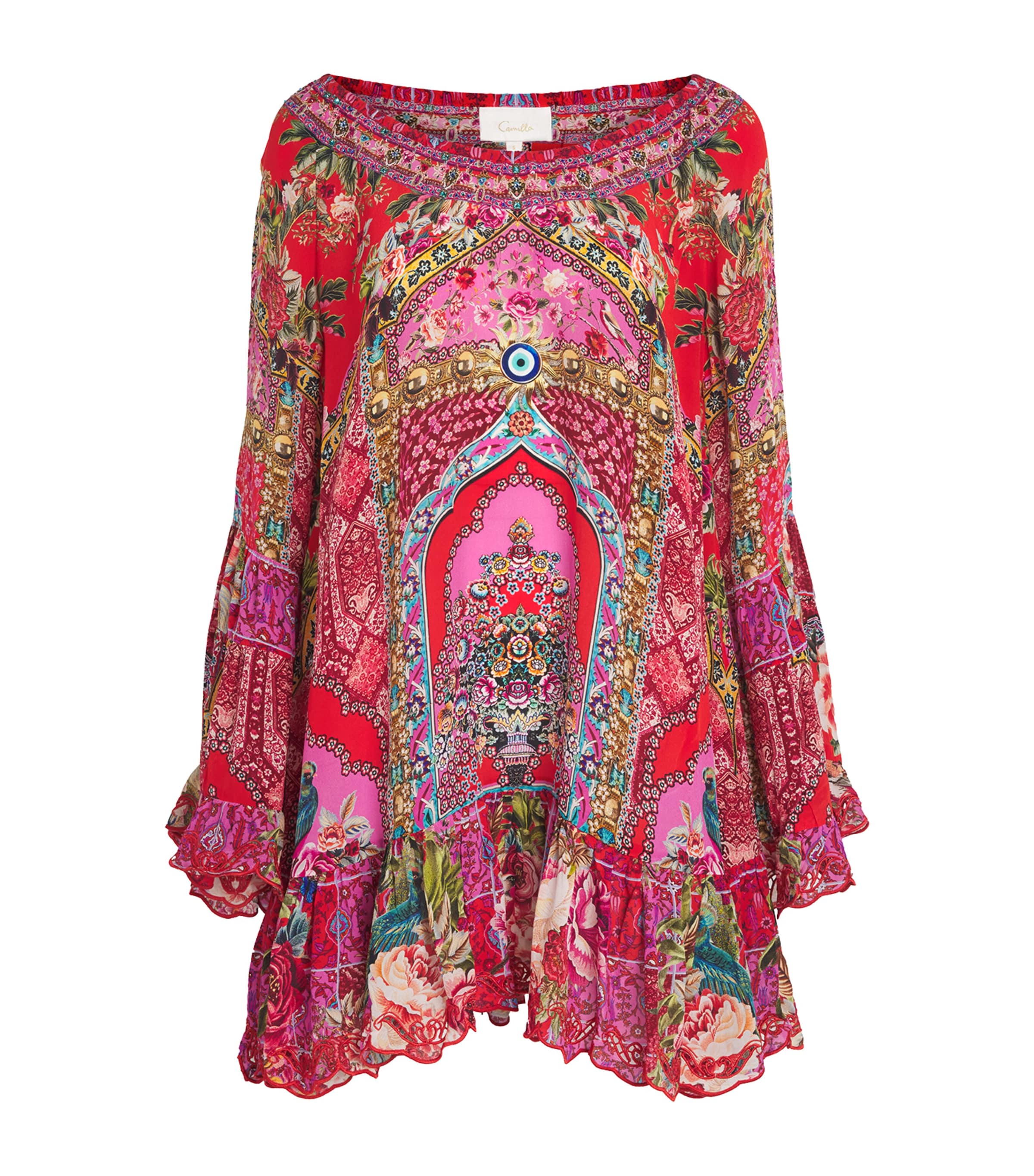 Silk A-Line Mini Dress