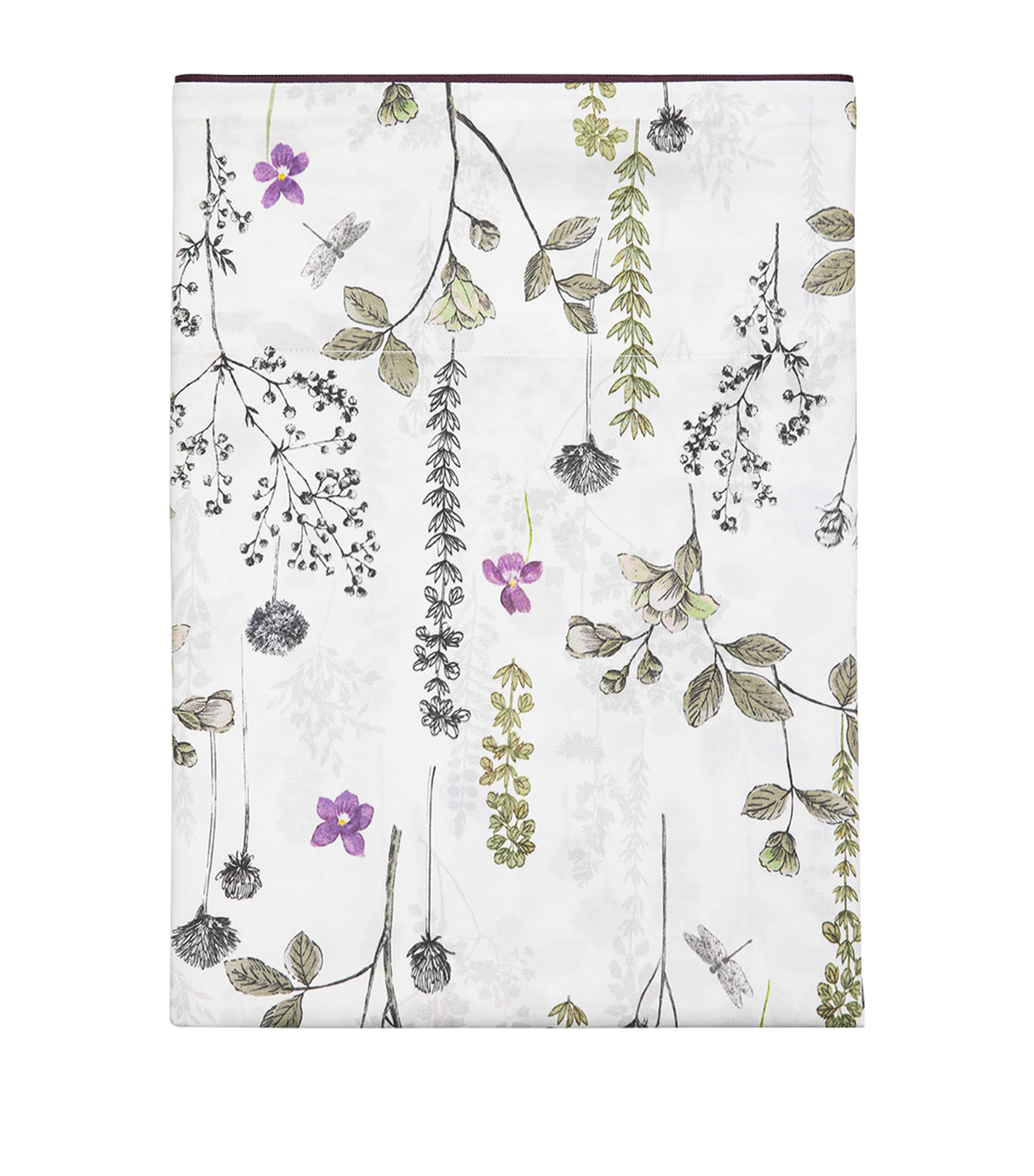 Alexandre Turpault Organic Cotton Bucolique King Flat Sheet (270cm x 300cm) White