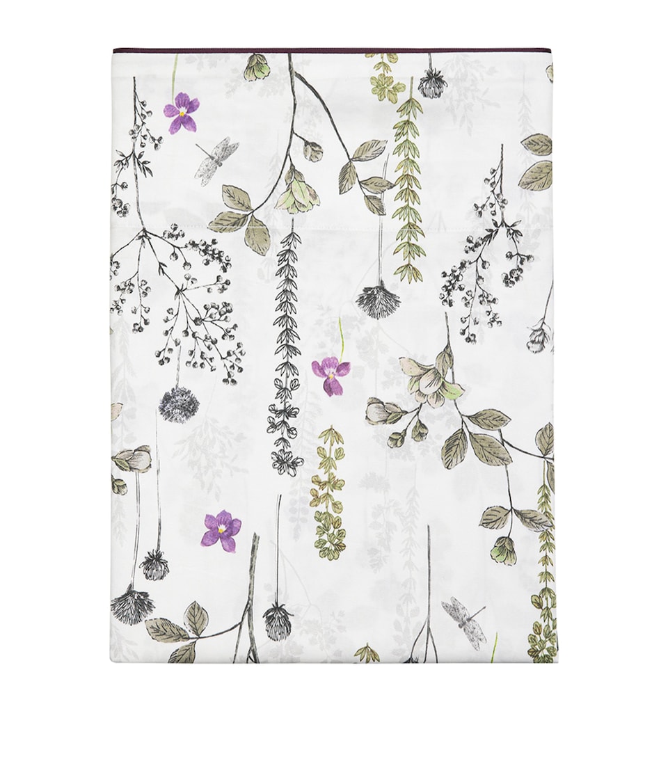 Alexandre Turpault Organic Cotton Bucolique King Flat Sheet (270cm x 300cm) White