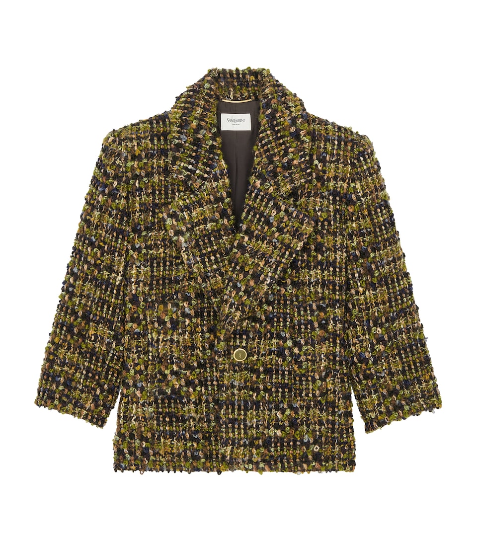Saint Laurent Womens Tweed Jacket