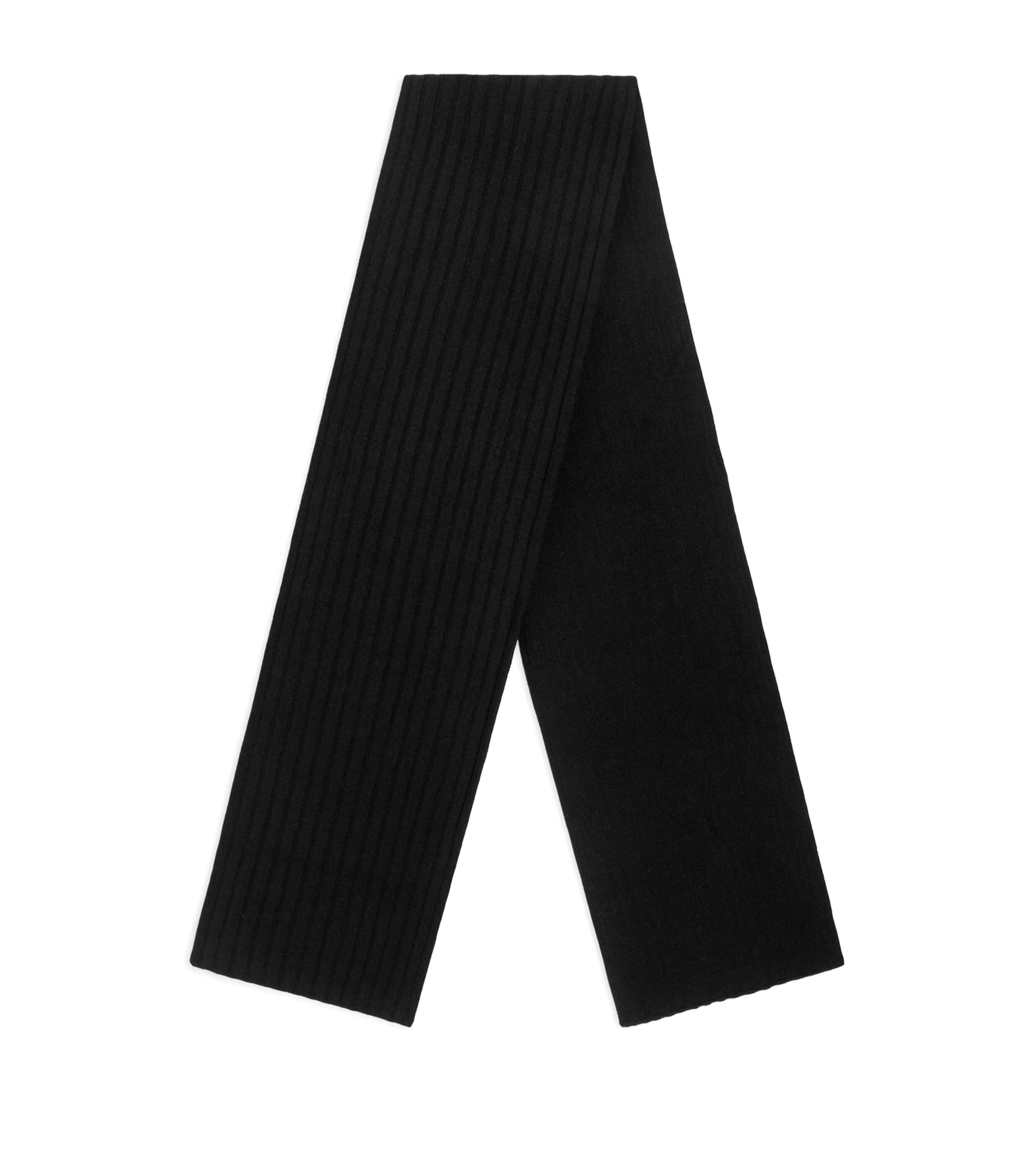 Dolce&Gabbana Cashmere Rib-Knit Scarf Black