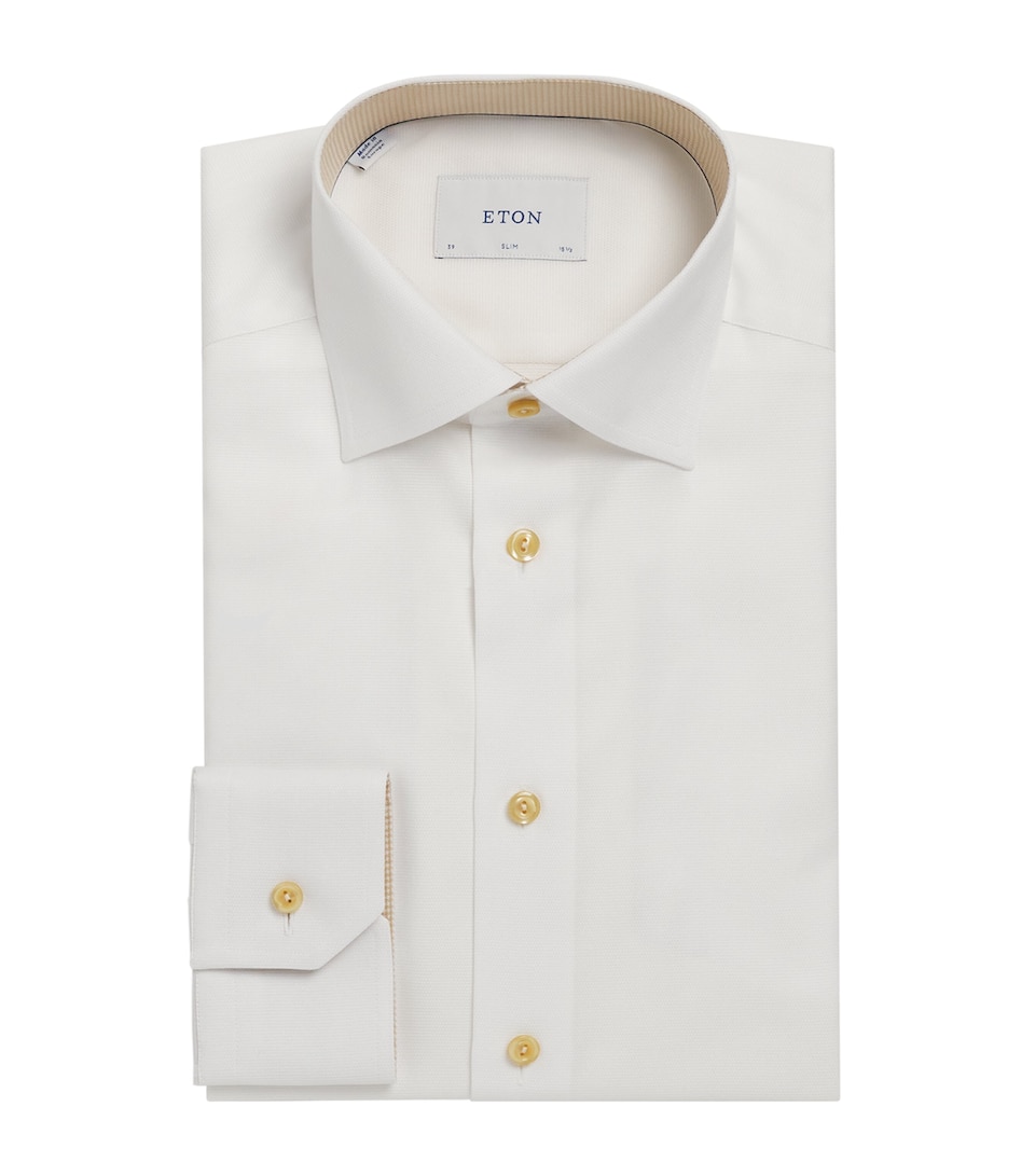 Cotton Semi Solid Slim-Fit Shirt
