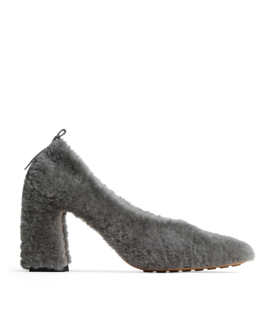 Bottega Veneta Shearling Pumps 90