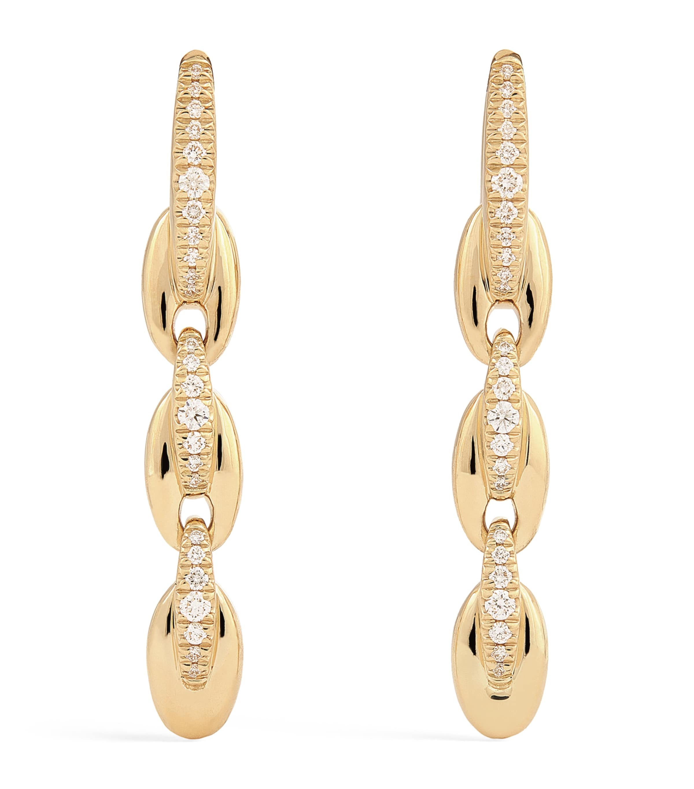 Yellow Gold and Diamond Ada Drop Earrings
