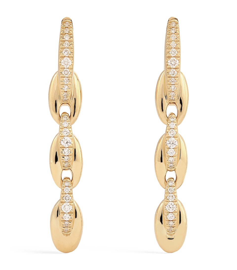 Yellow Gold and Diamond Ada Drop earrings