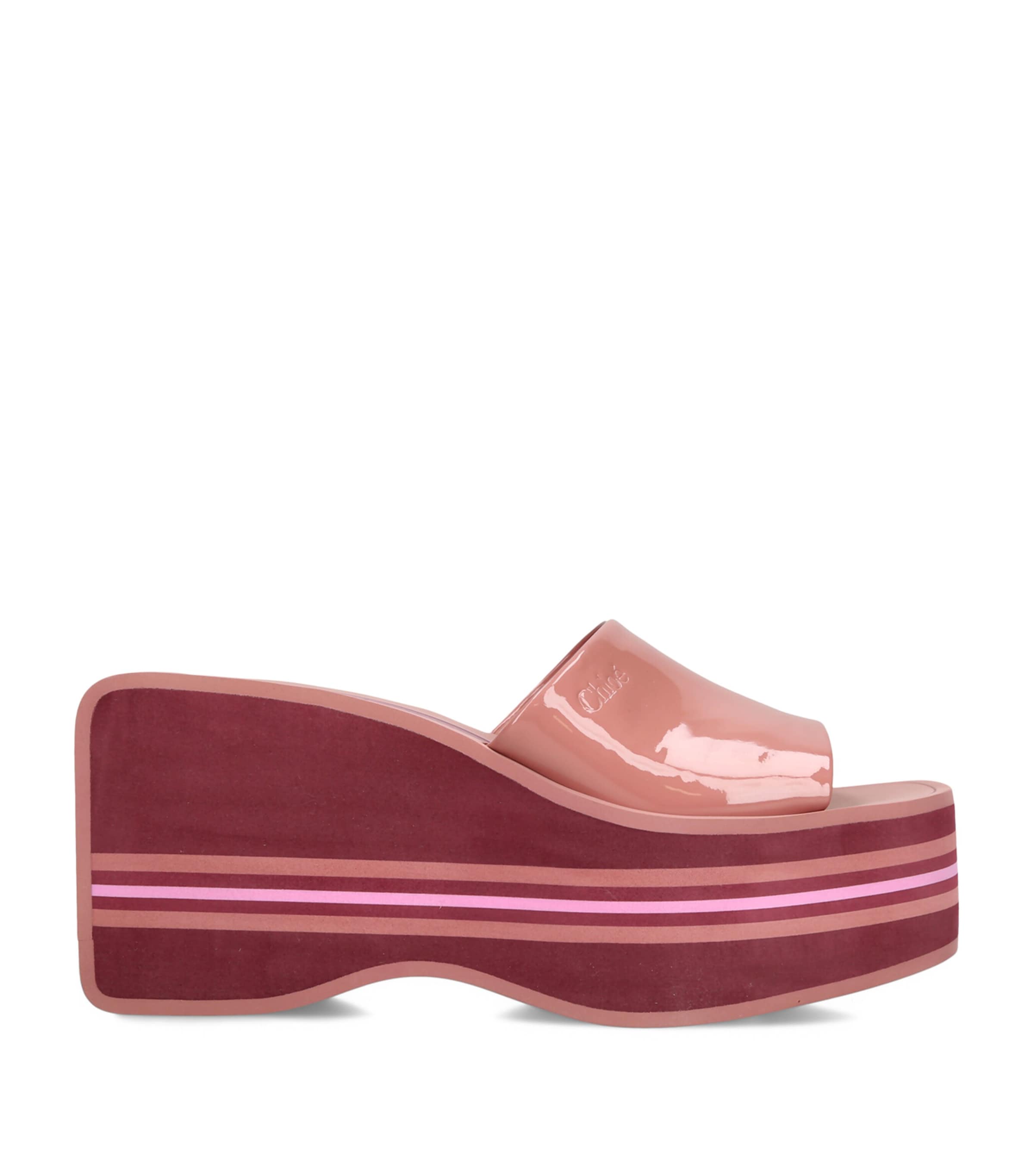 Chloé Swimming Cool Wedge Sandals 90 Pink