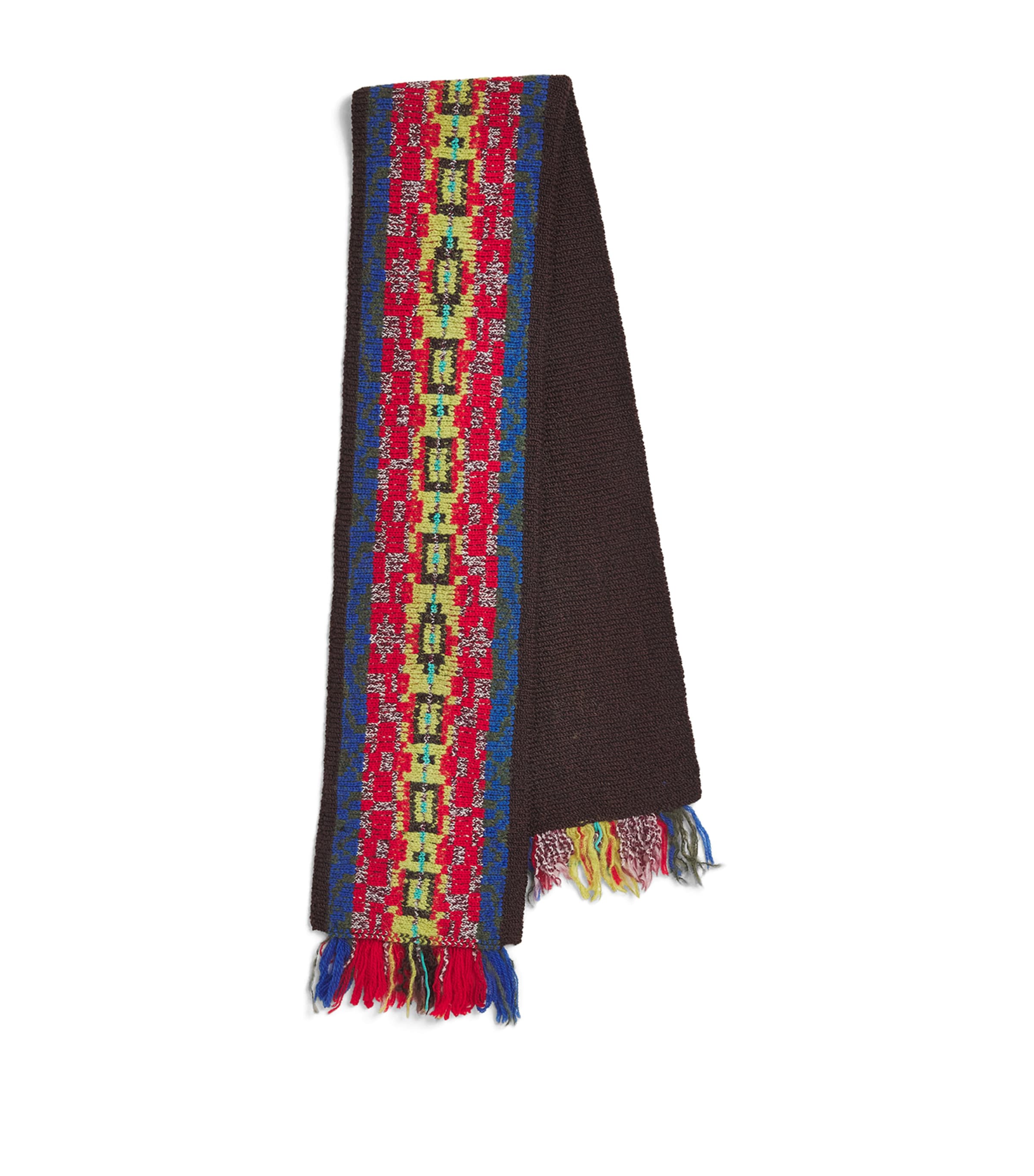 DRIES VAN NOTEN Wool-Blend Fringed Scarf