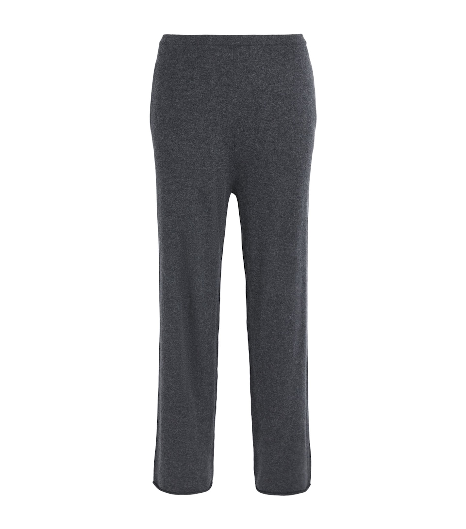 MM Womens Virgin Wool-Cashmere Trousers Dark Grey