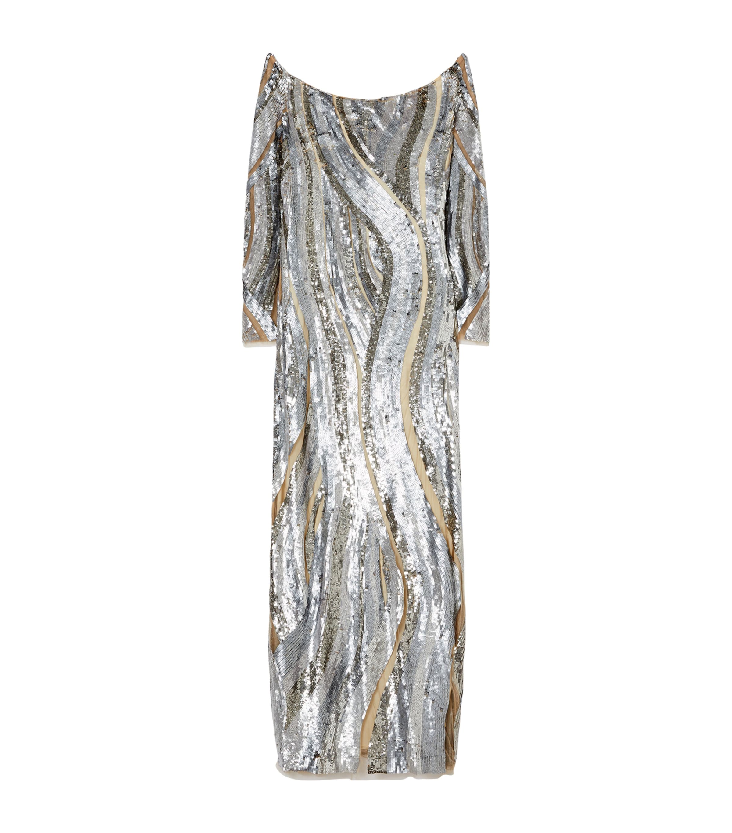 Tulle Embroidered Maxi Dress