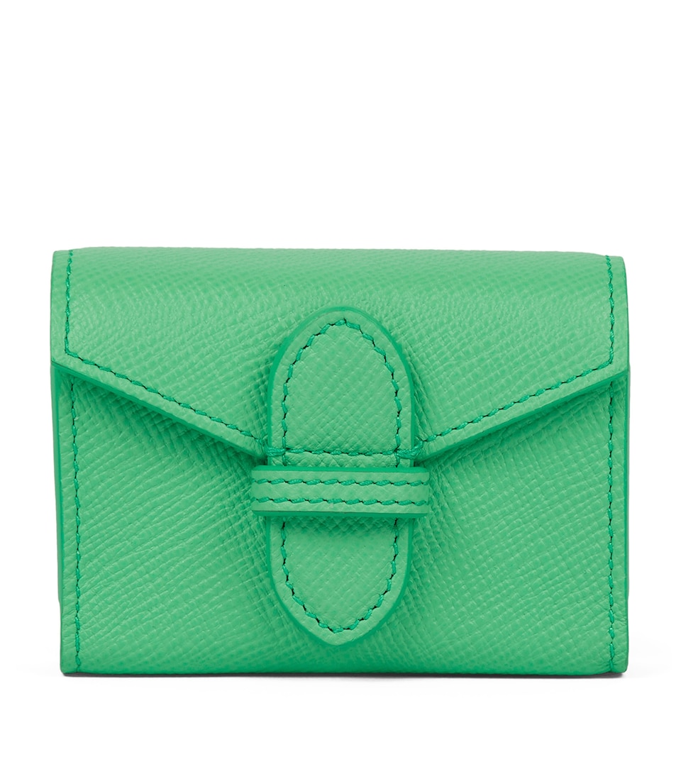 Smythson Leather Panama Playing Card Case Shamrock