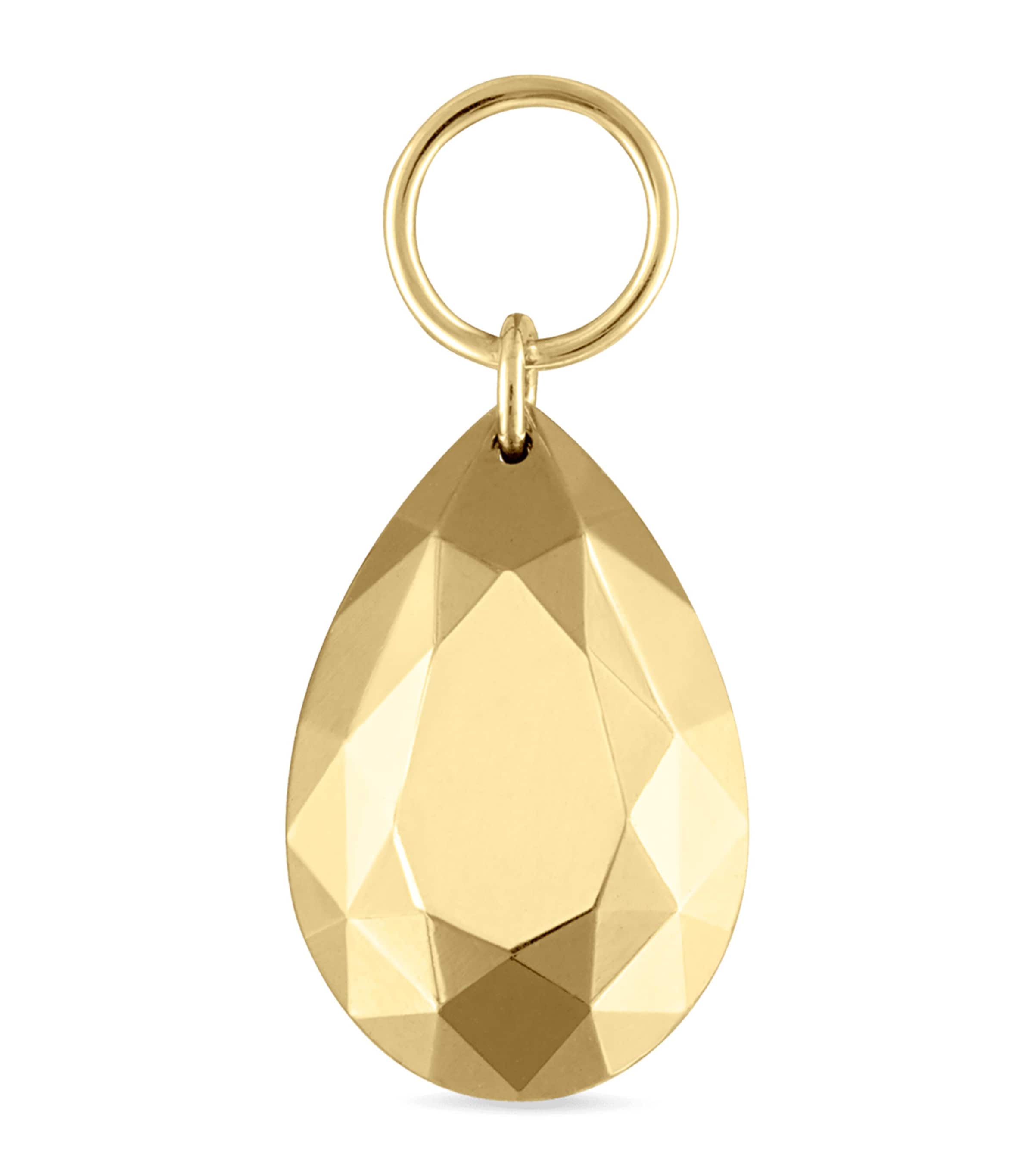 Faceted Pear Single Charm (9mm)