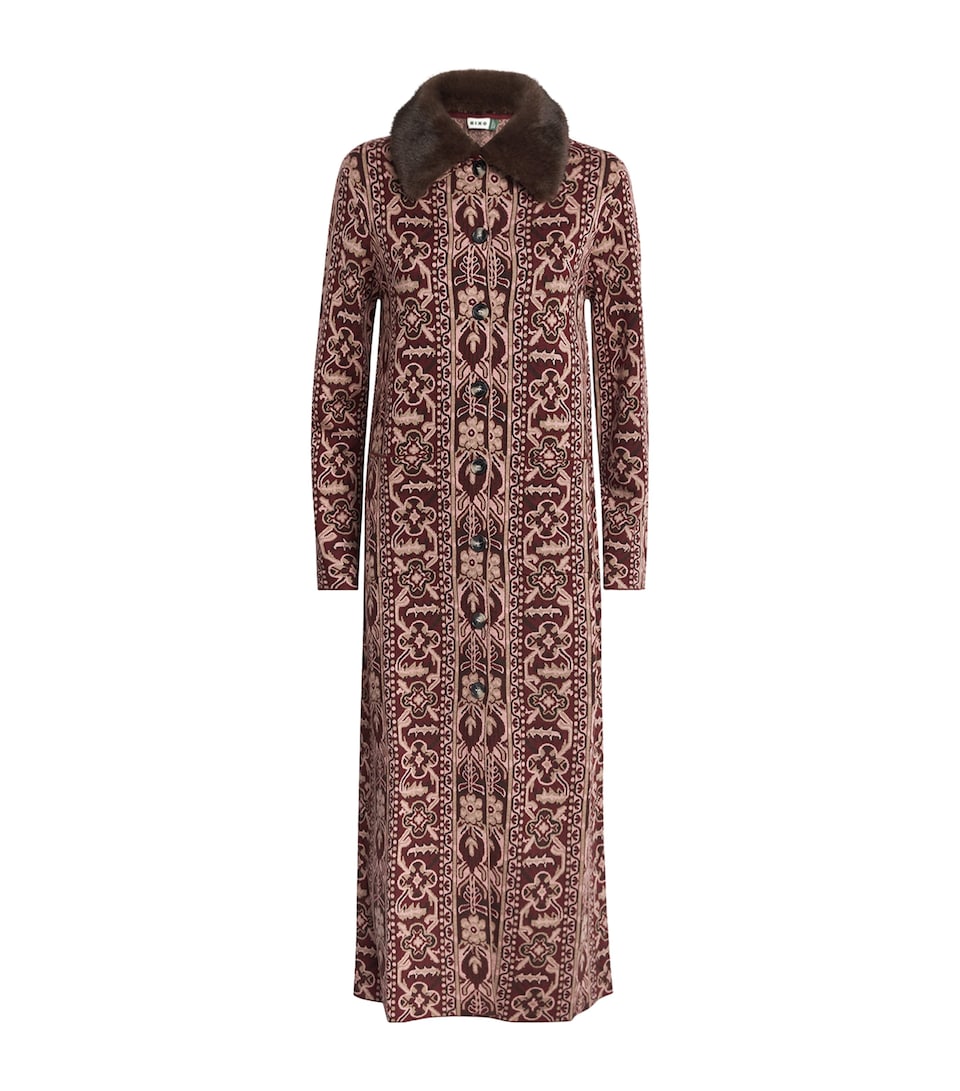 Rixo Womens Jacoba Tapestry Coat Tapestry Bloom Multi