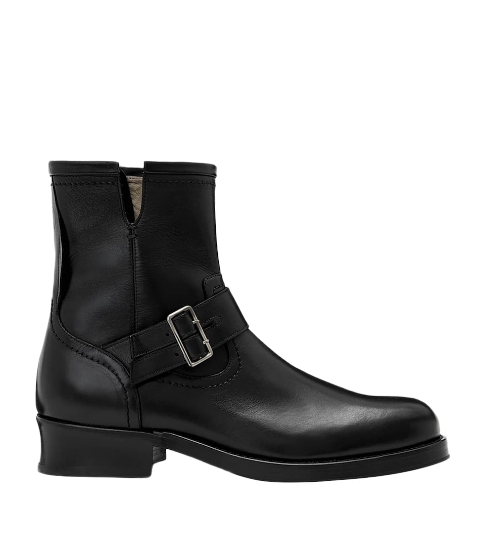 AllSaints Leather Bailey Ankle Boots Black