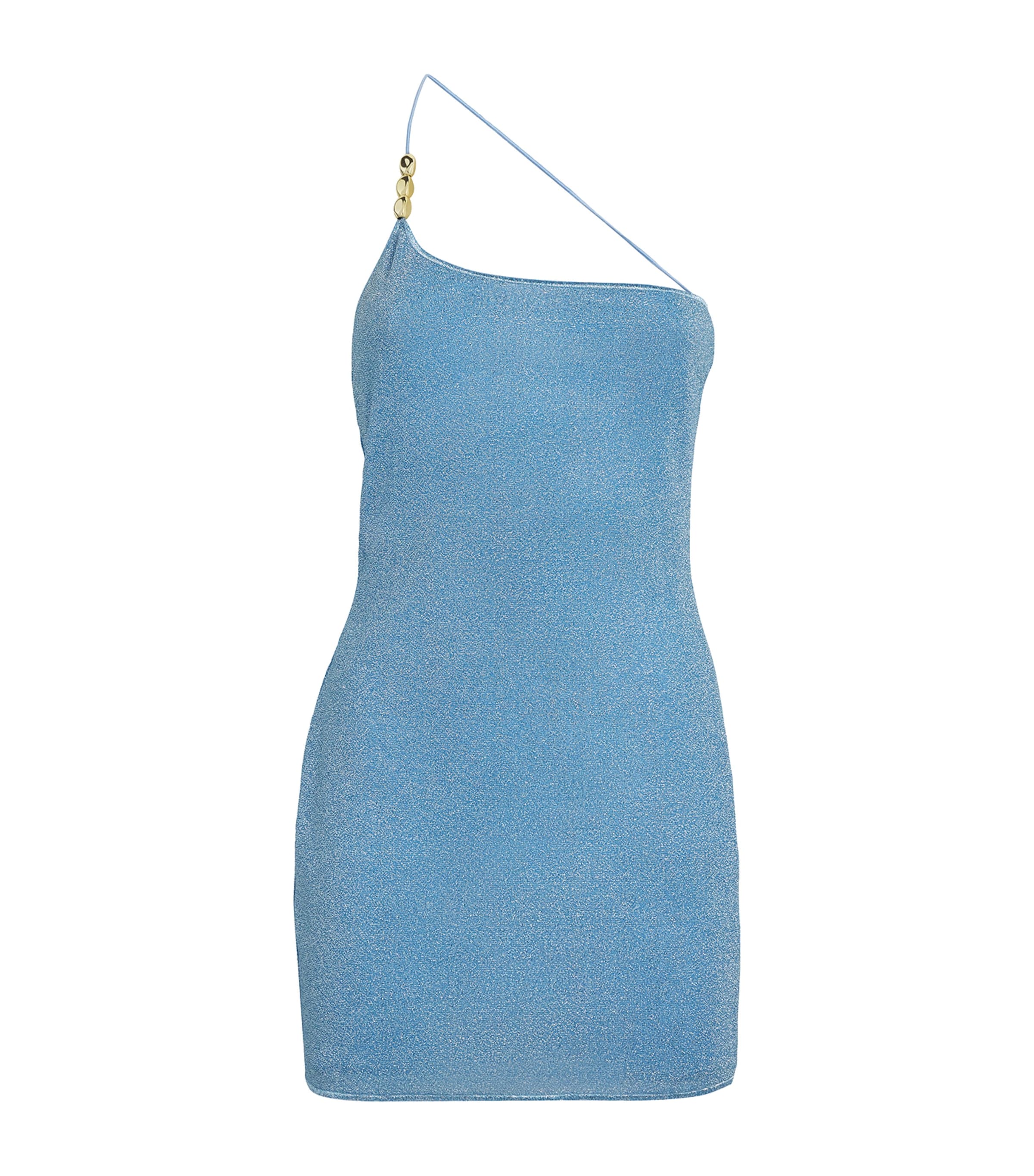 One-Shoulder Lumière Mini Dress