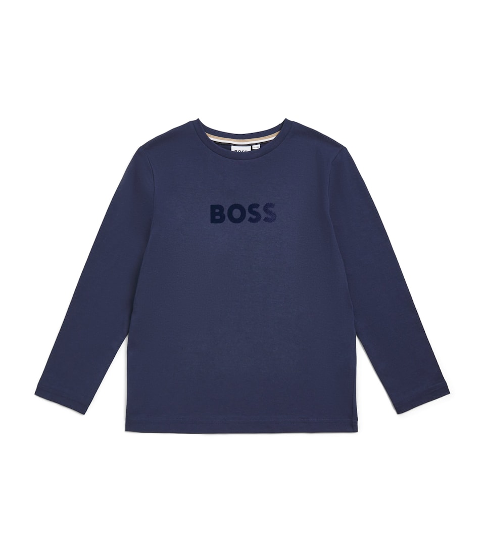 BOSS Kidswear Logo Long-Sleeve T-Shirt (4-16 Years) Navy