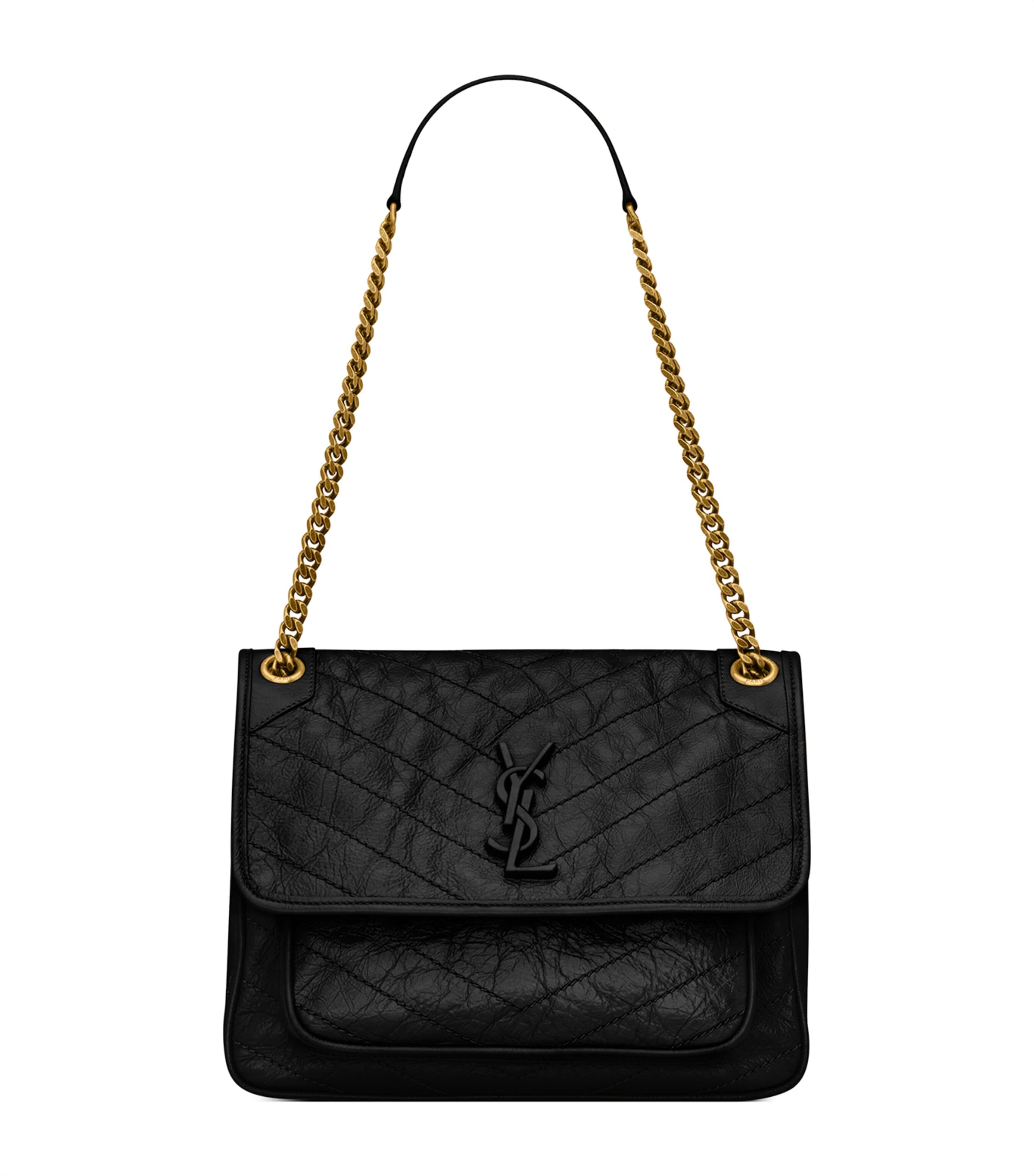 Saint Laurent Medium Lambskin Calypso Shoulder Bag | Harrods US