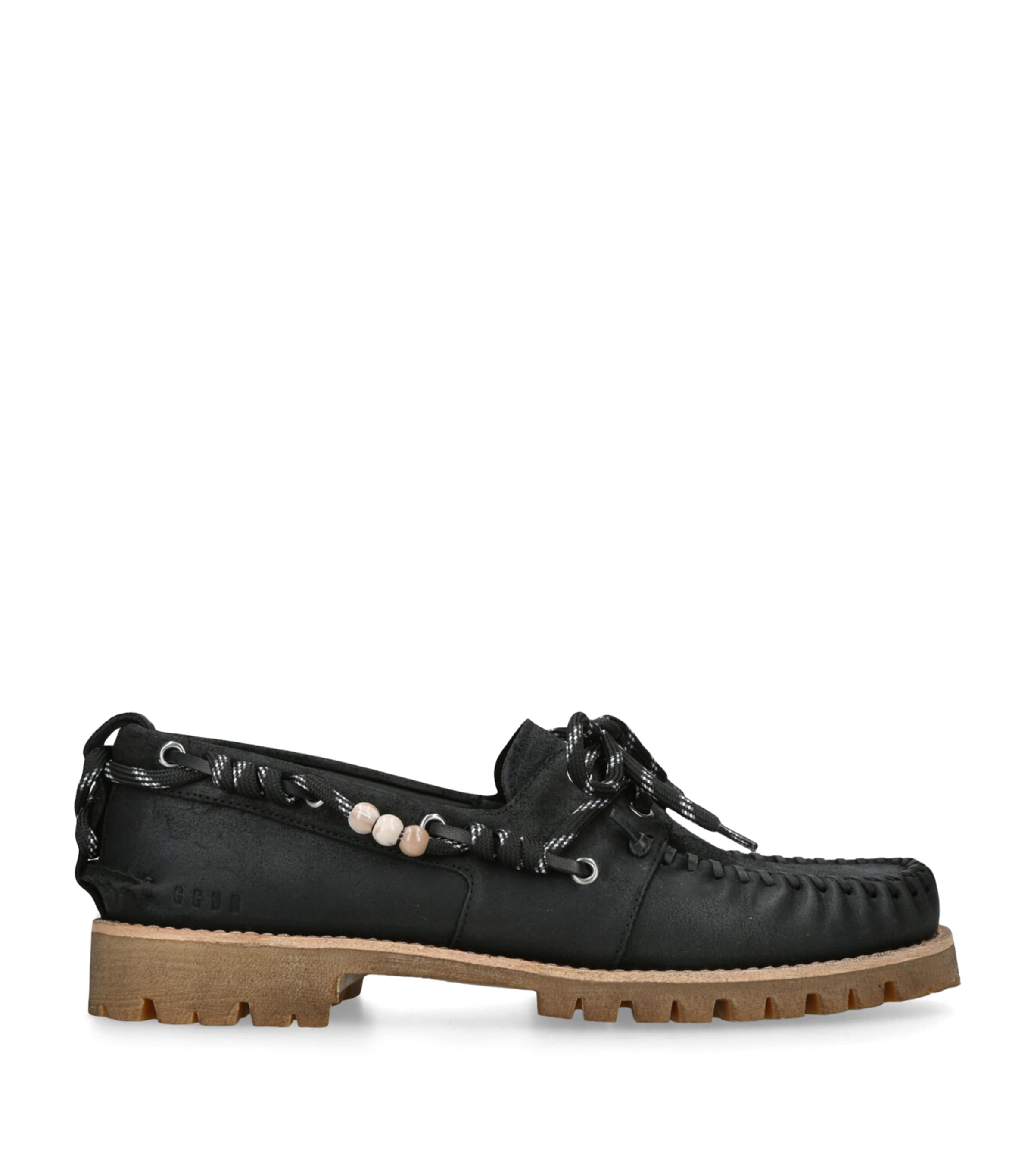 Golden Goose Suede Cruise Boat Shoes Black