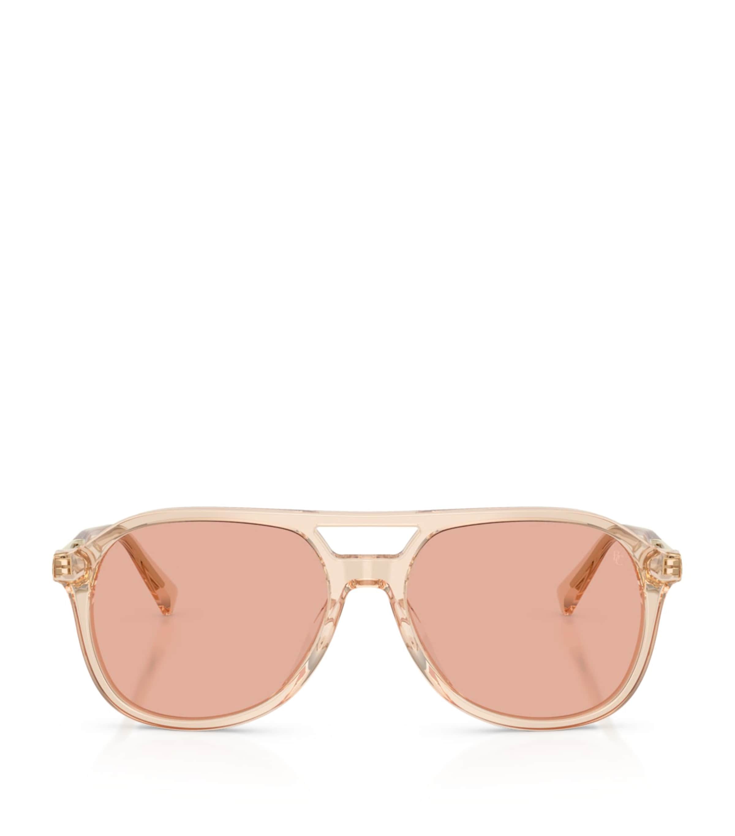 Brunello Cucinelli Acetate Aviator Sunglasses Yellow