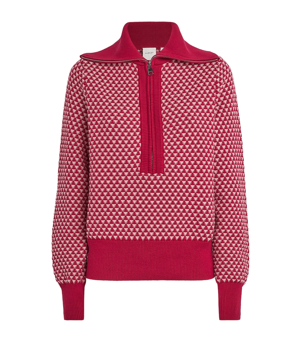 Varley Womens Cotton Lloyd Sweater Rich Raspberry