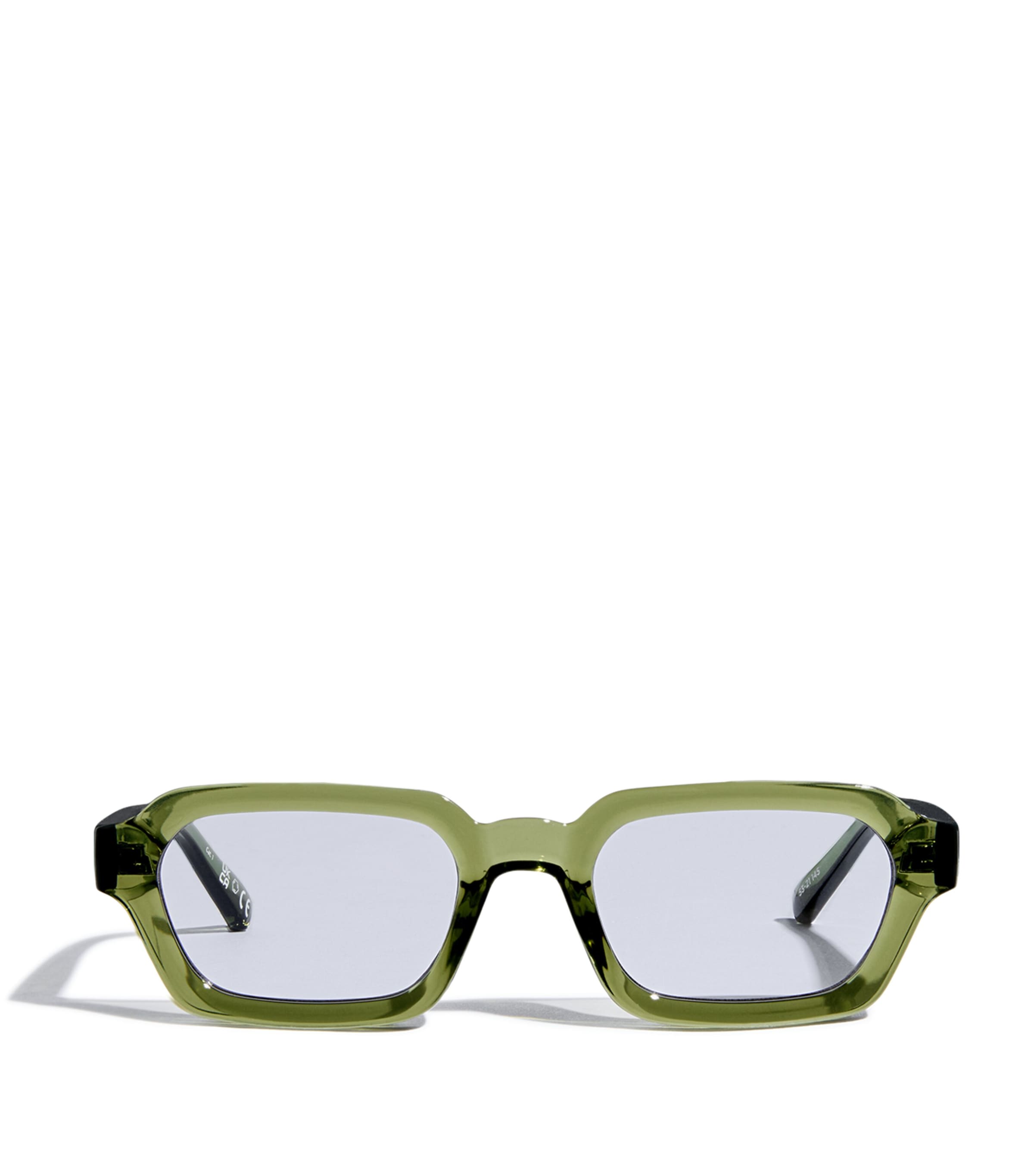 Le Specs Tension Rectangle Sunglasses Khakismoke Tint