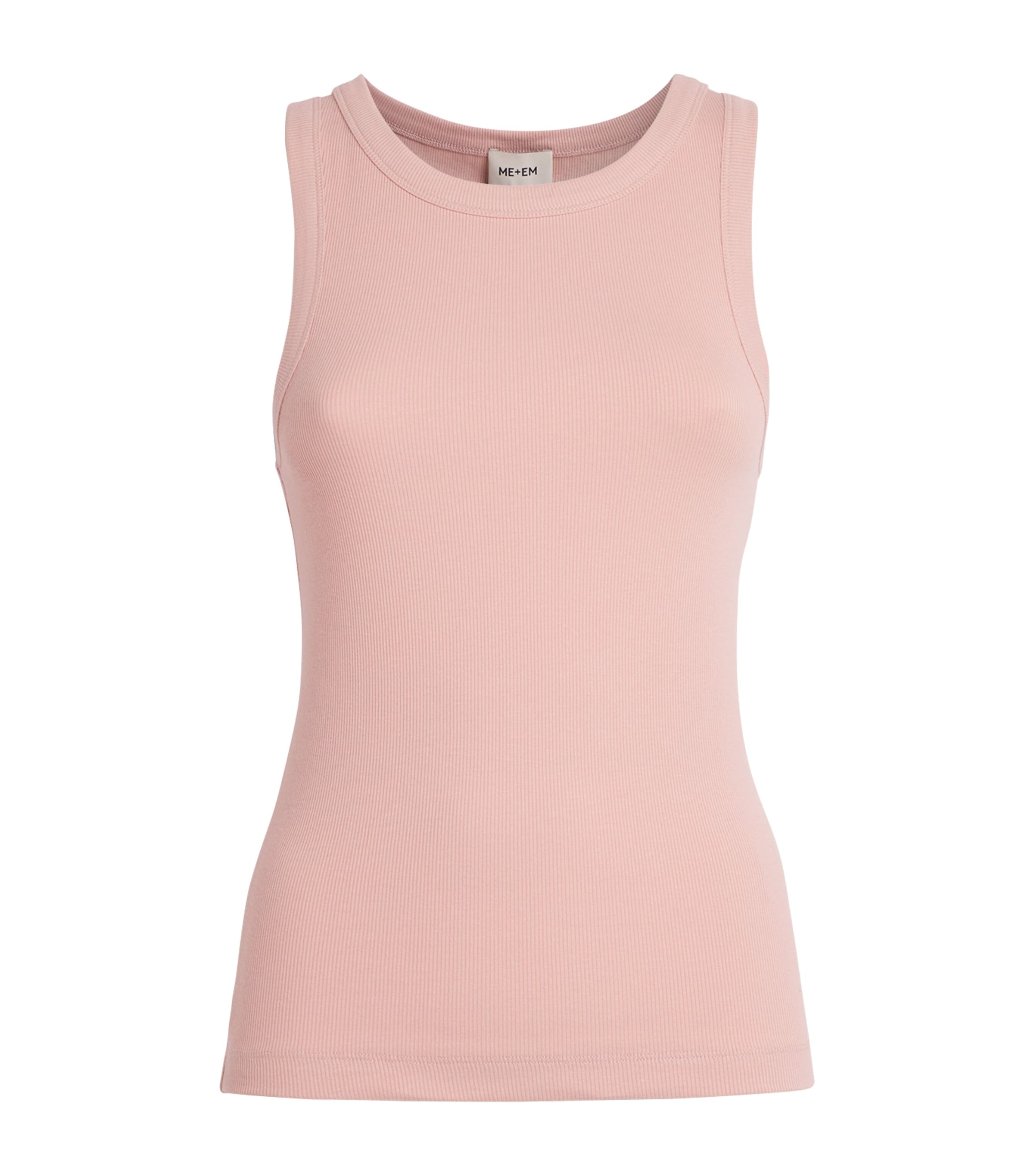 ME+EM Womens Stretch-Cotton Tank Top Blush Pink