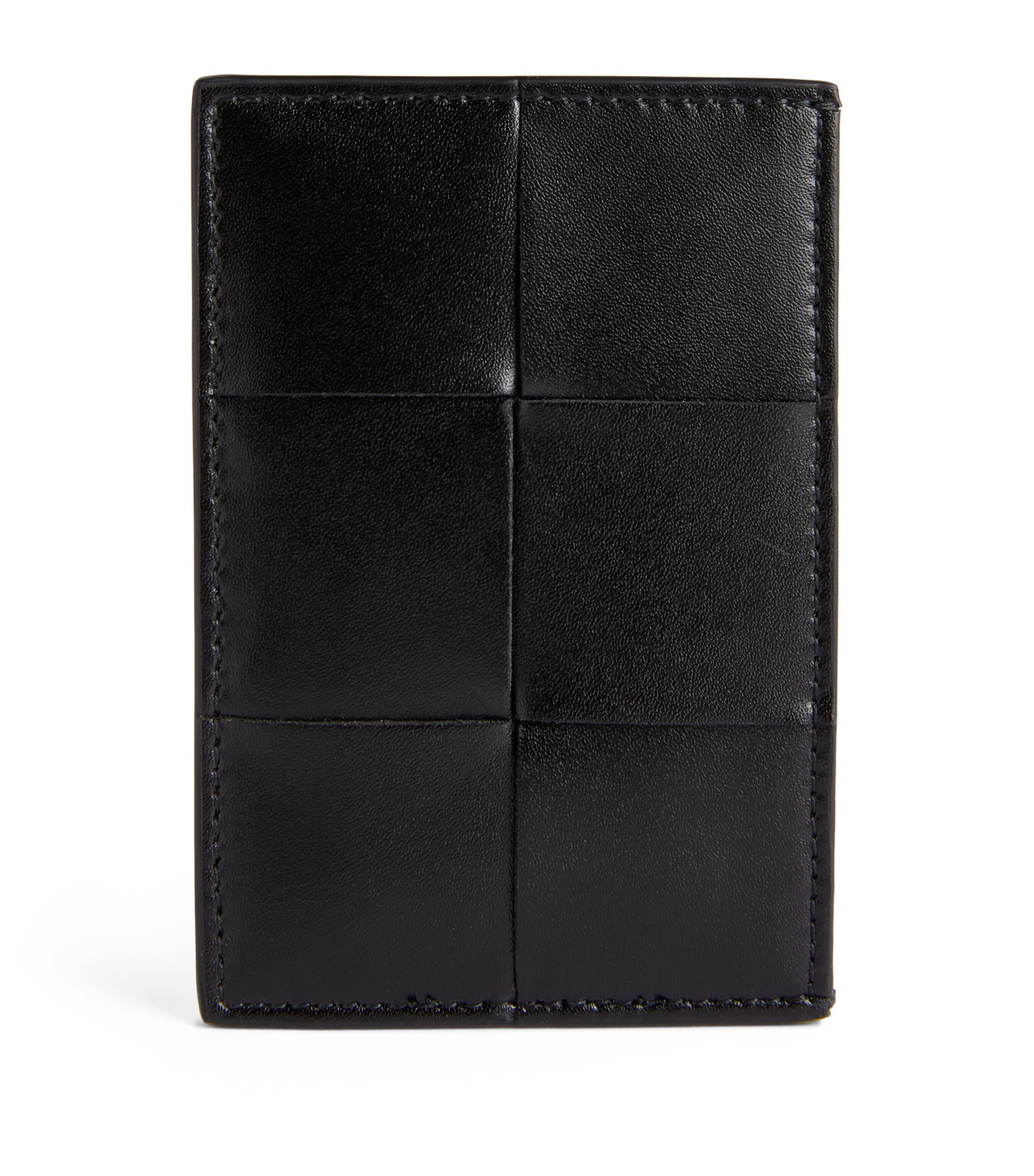 ★BOTTEGA VENETA★ Cassette Folding Button Card Case Black 6 Bottega Benetta Cassette Folding Button Bicolor Card Case