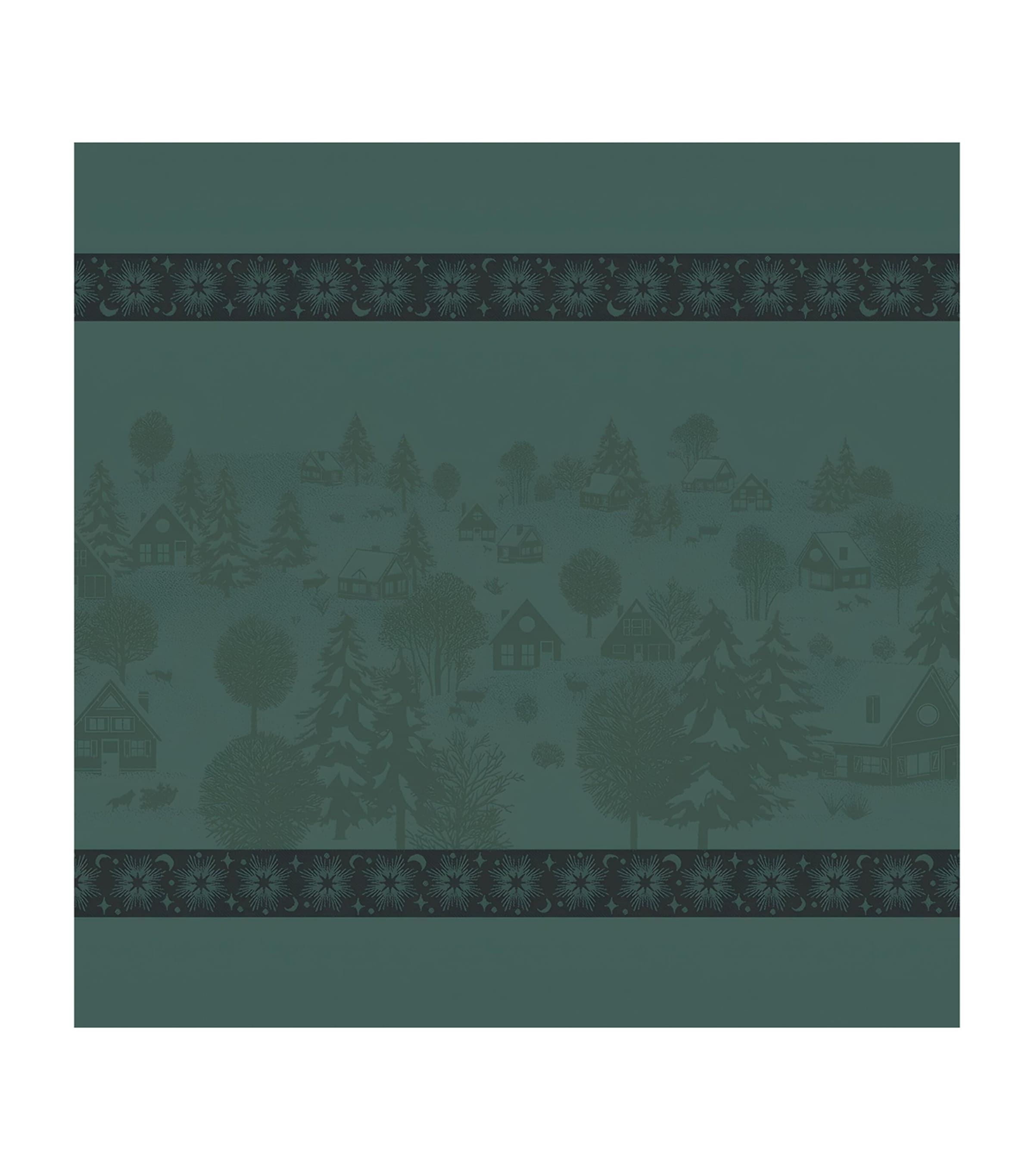 Le Jacquard Français Cotton Sous Les Étoiles Napkin (55cm x 55cm) Green
