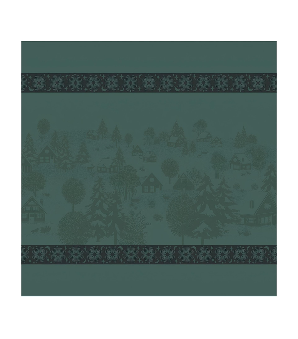 Le Jacquard Français Cotton Sous Les Étoiles Napkin (55cm x 55cm) Green