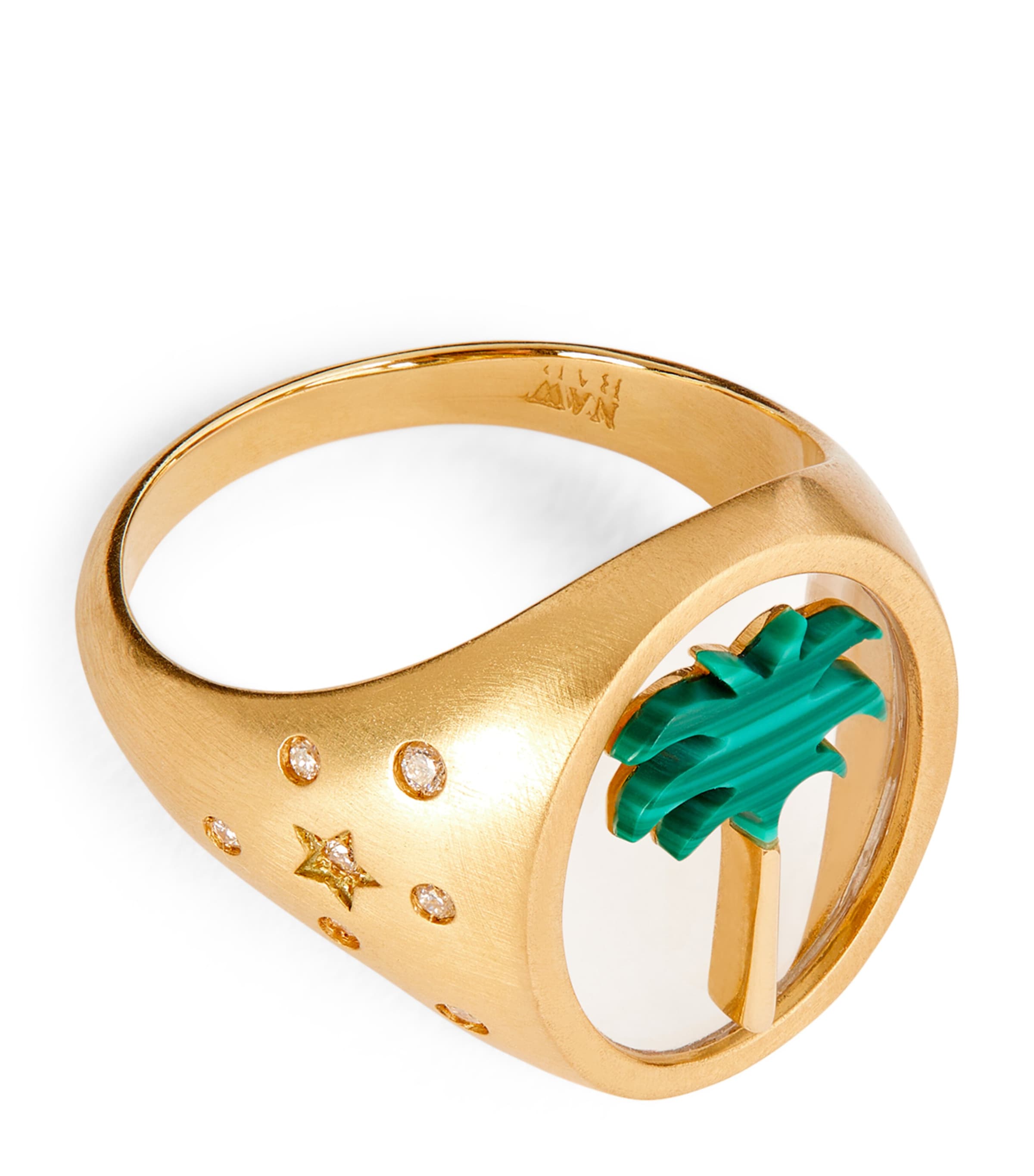 Yellow Gold and Diamond Biladi Palm 2.0 Ring