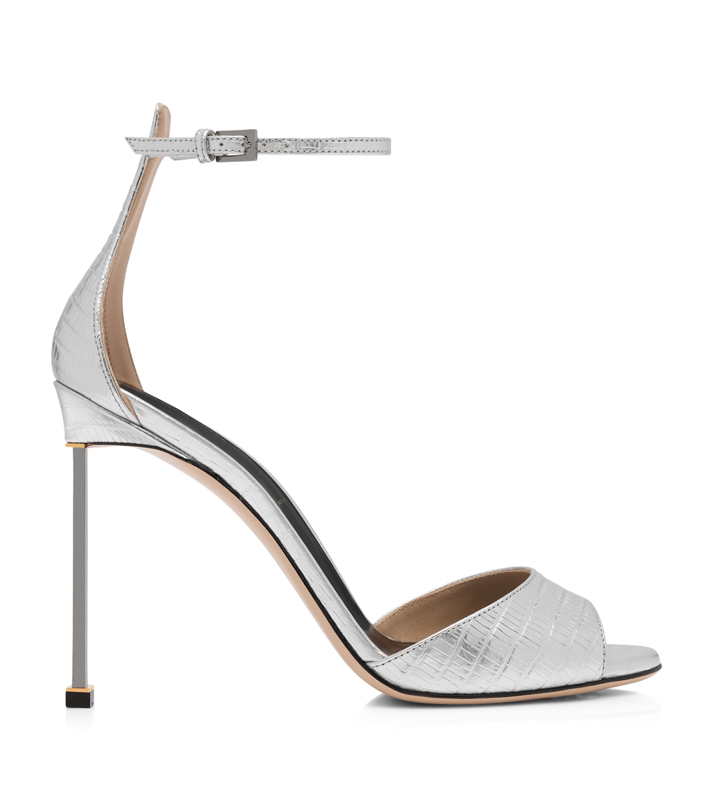 TOM FORD Metallic Leather Sandals 105 Taa