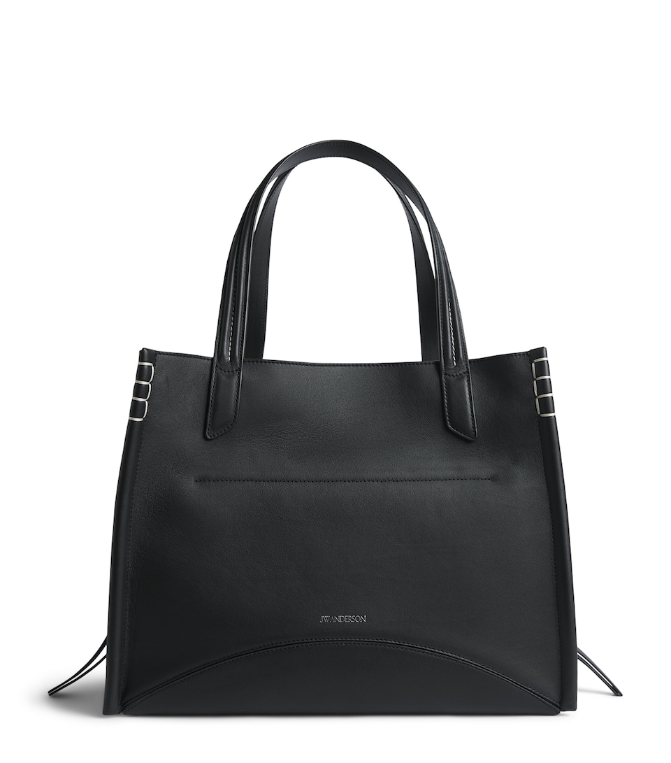JW Anderson Leather Loafer Cabas Tote Bag Black