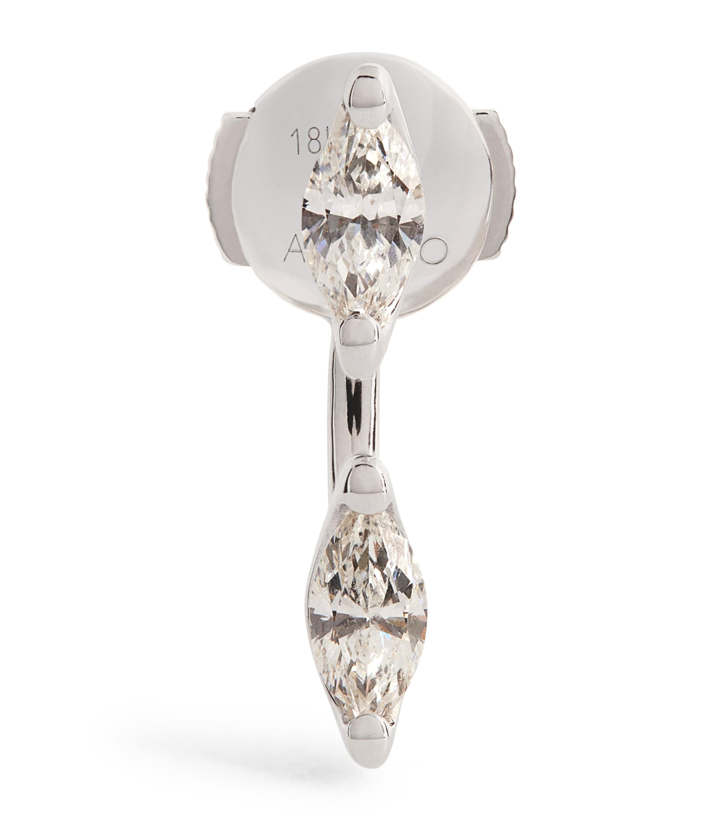 White Gold and Diamond Orbit Single Earring