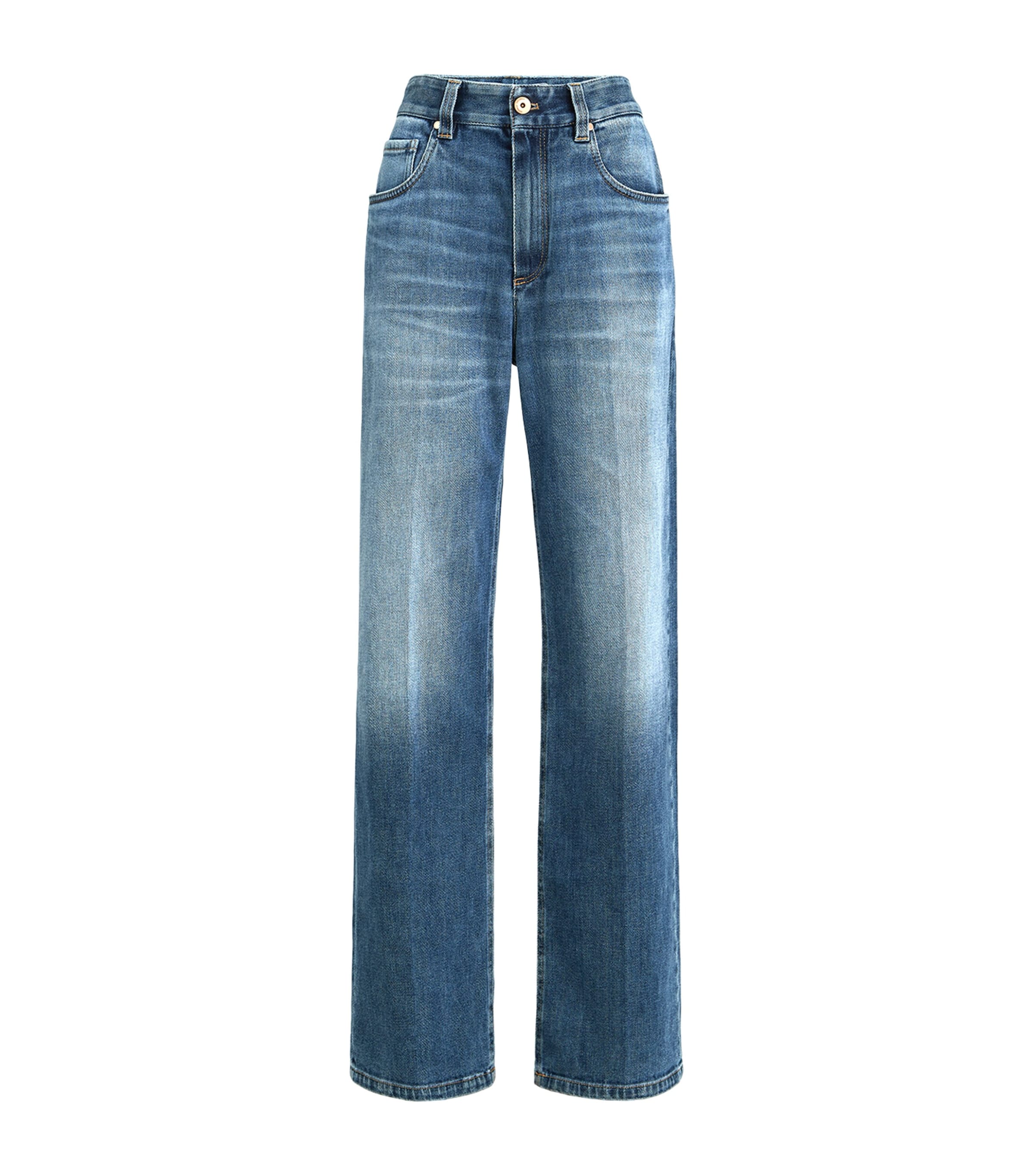 Brunello Cucinelli Womens Contemporary Loose Straight Jeans